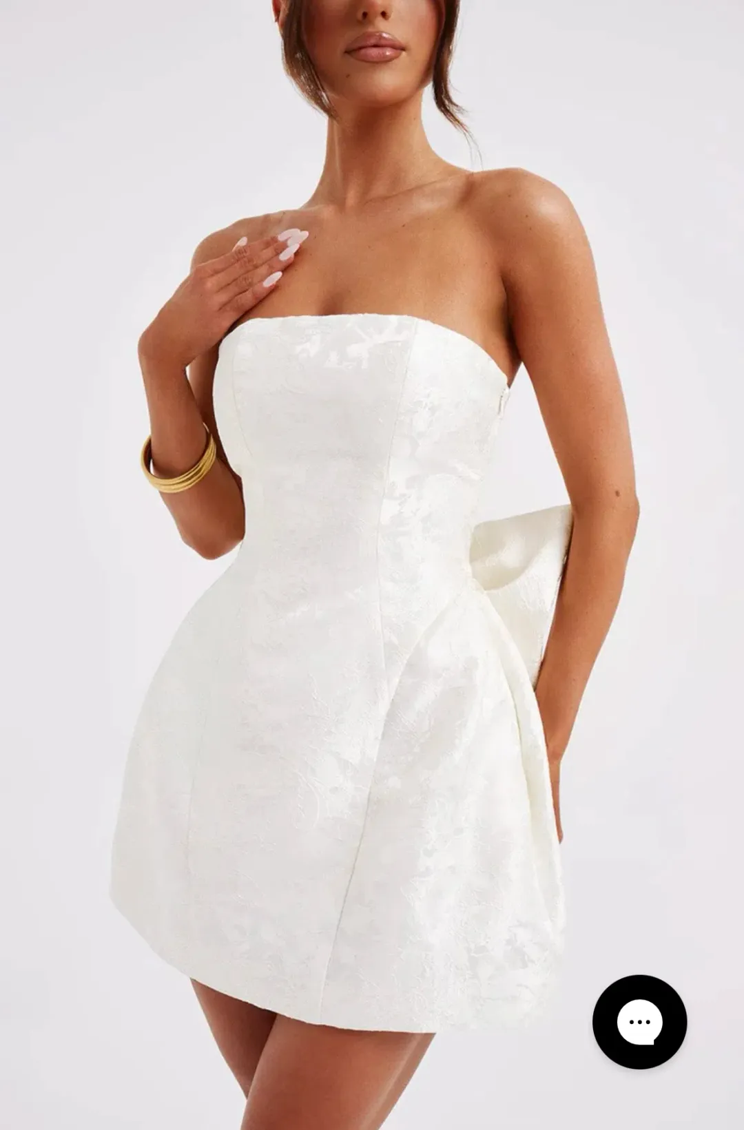 ELENORA MINI DRESS - IVORY for rent on The Volte - main image