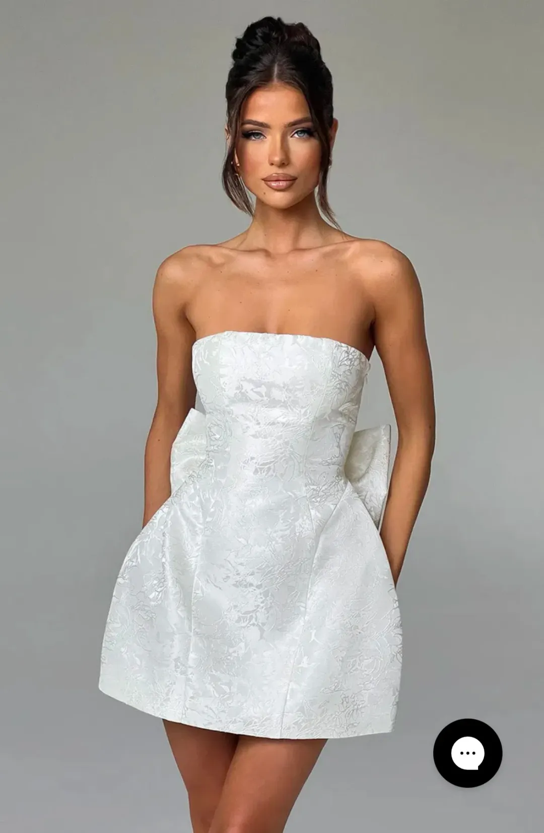 ELENORA MINI DRESS - IVORY for rent on The Volte - main image