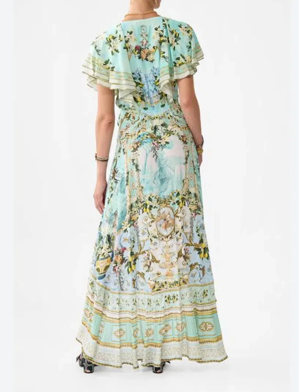 Camilla Frill Sleeve Long Dress Venus On A Vespa Size S (10) - Image 2