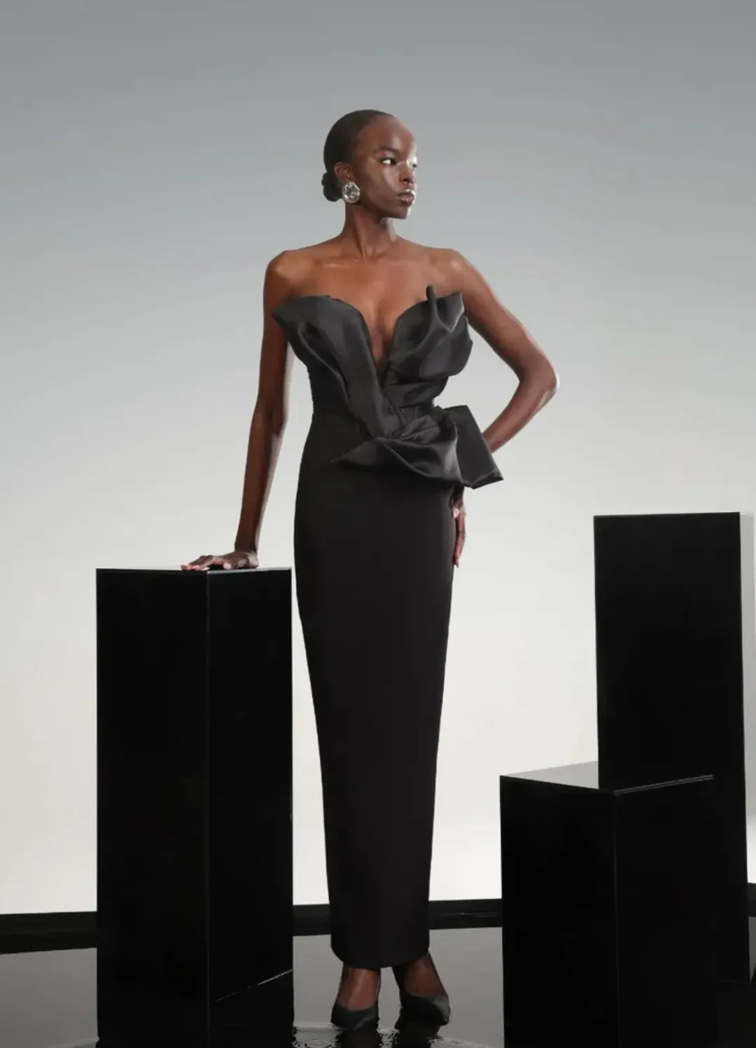 Eliya the Label Auri Gown black XS for rent on The Volte - main image