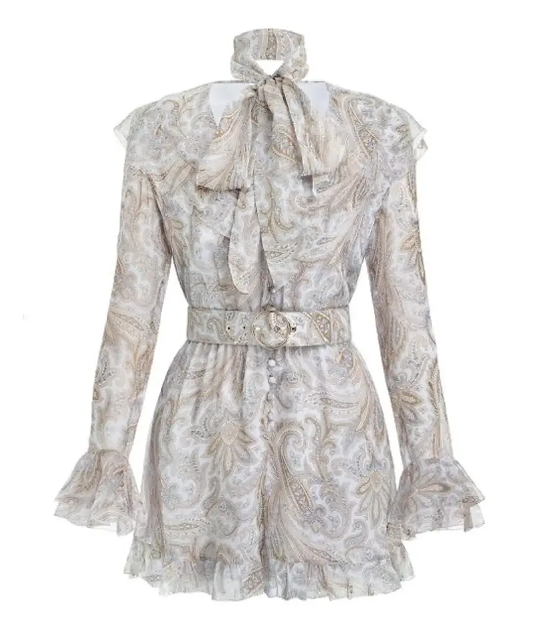 Zimmermann Luminous Paisley Silk Playsuit Size 0 / AU 8 for rent on The Volte - main image