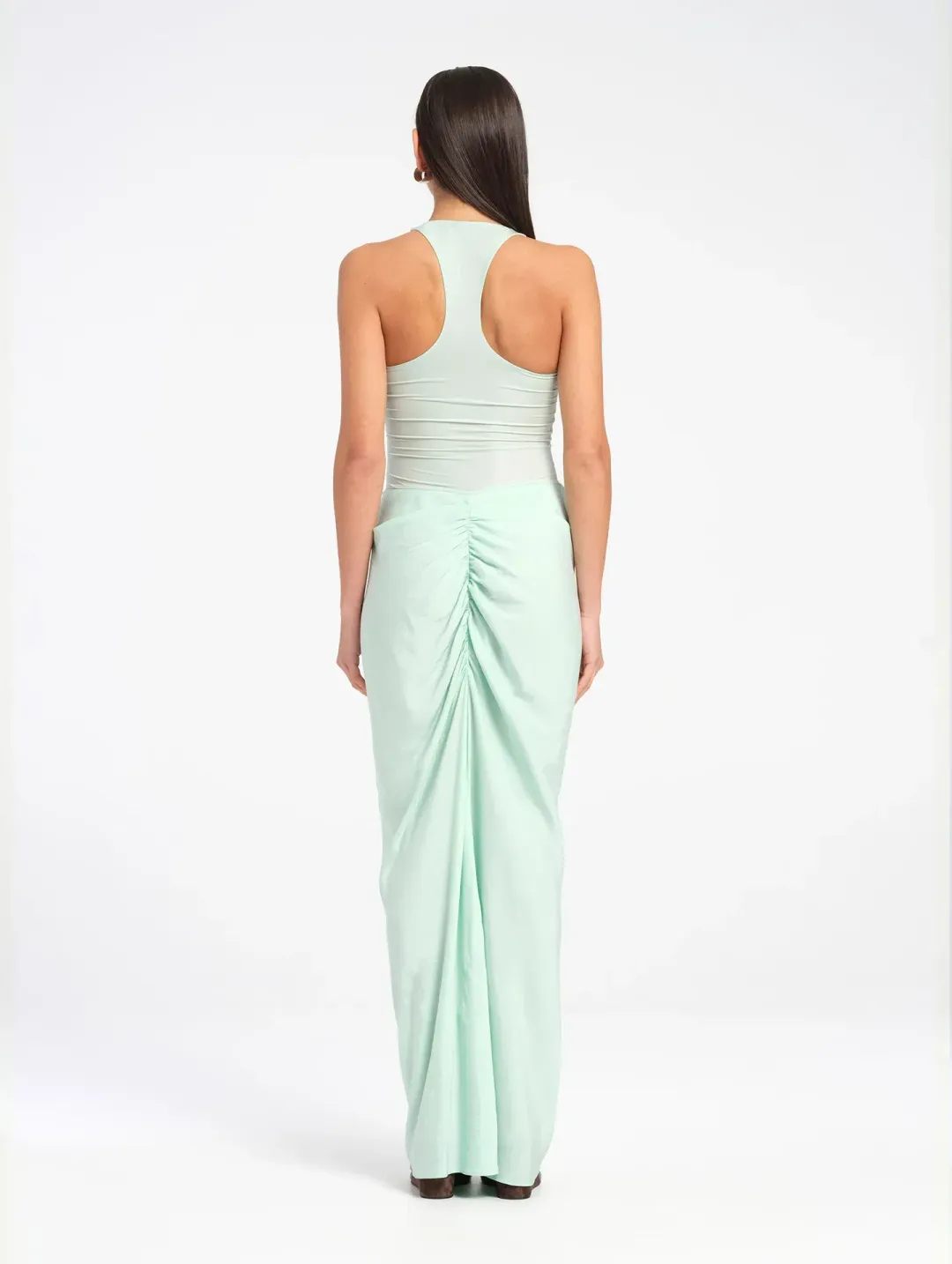 BENNI JADE MAXI DRESS IN BLEACHED AQUA AU 8 for rent on The Volte - main image