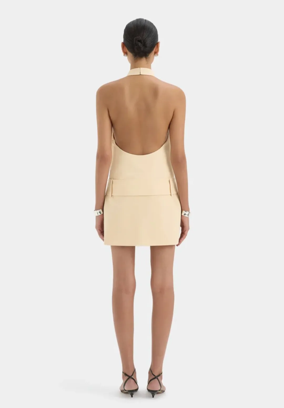 SABINA BELTED MINI DRESS BUTTER SIZE 1/8 for rent on The Volte - main image