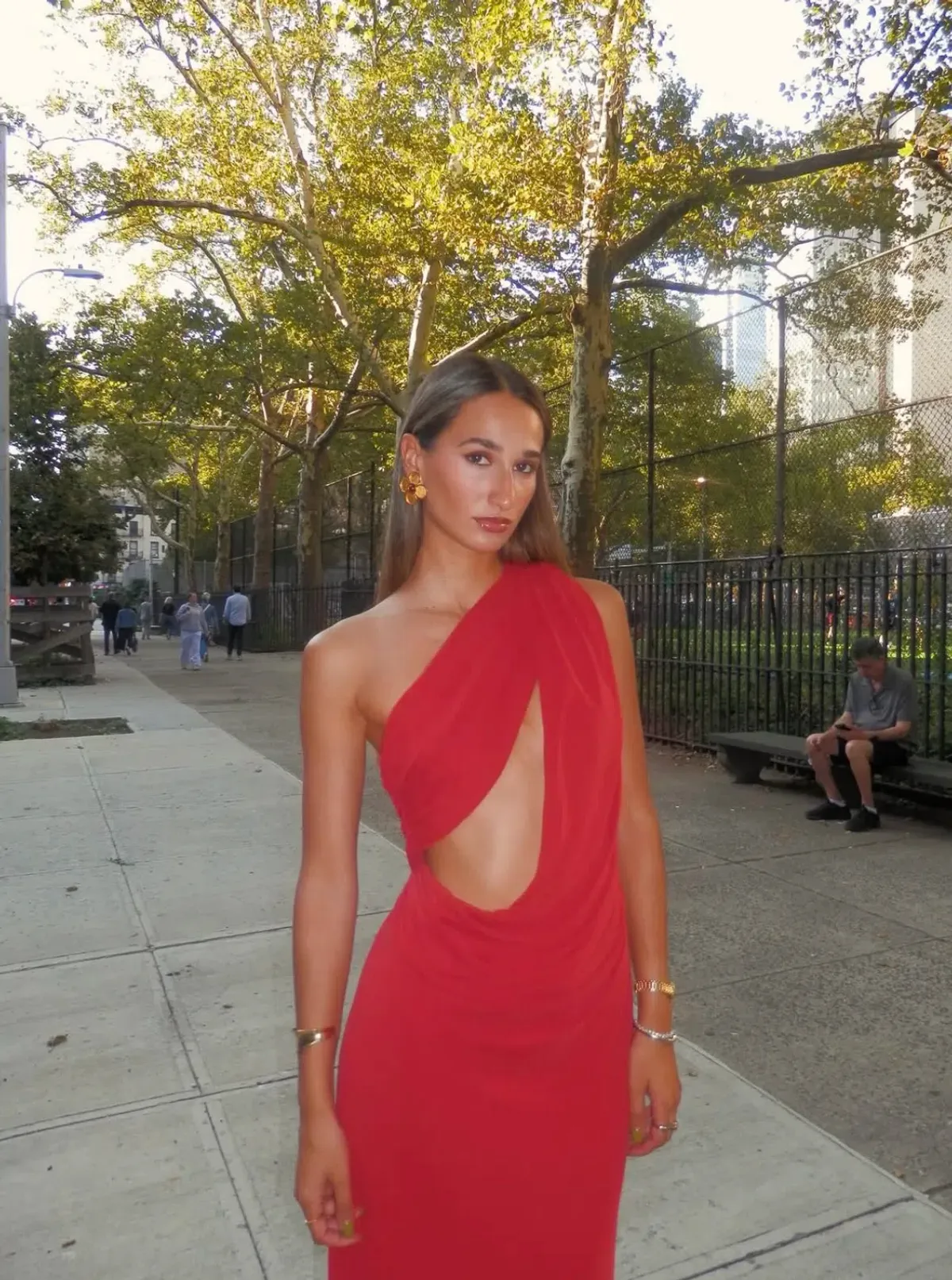 MISHA Collection The Solstice Cupro Dress in Cherry Red Size S / 8 AU - Image 1