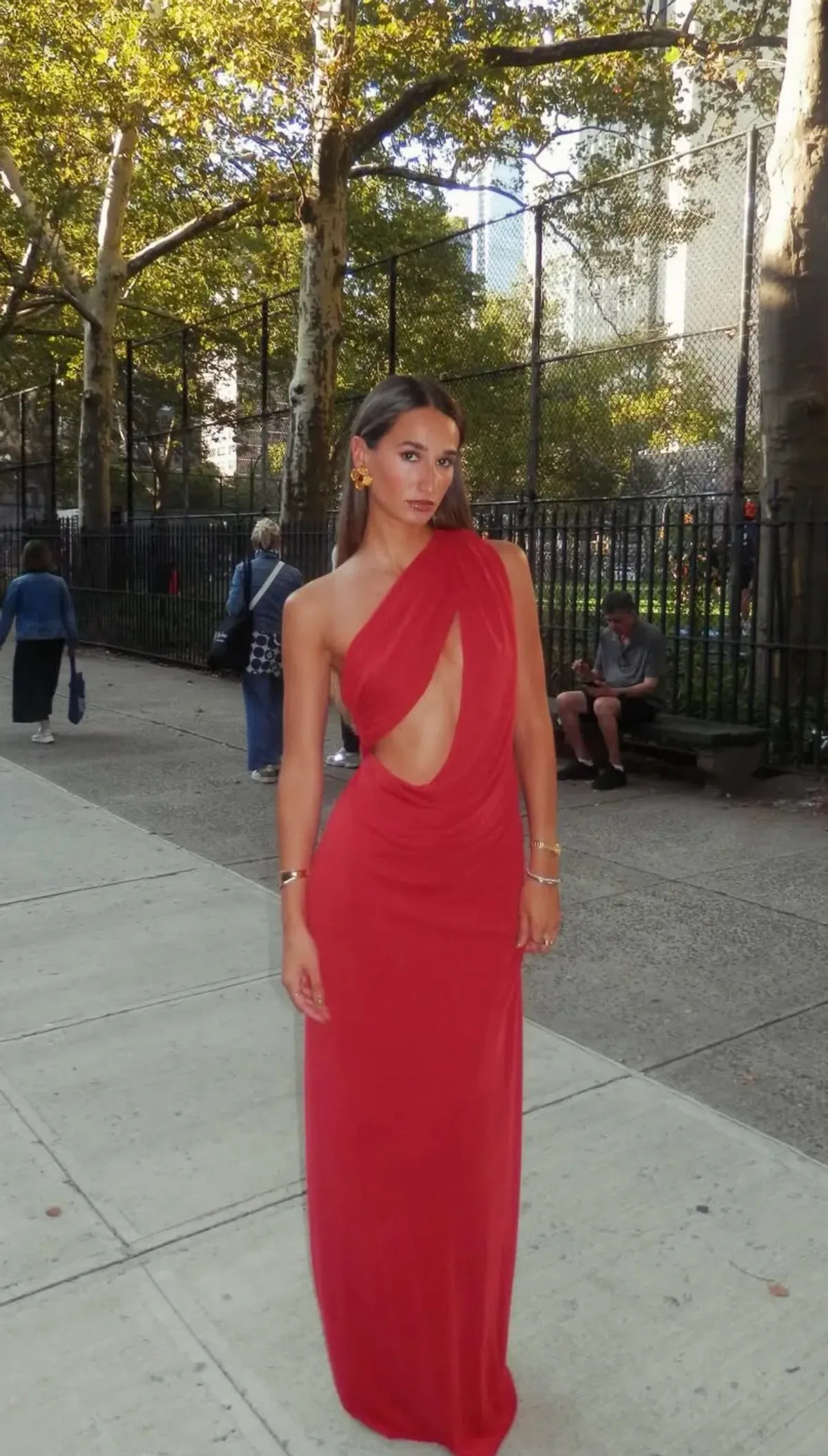 MISHA Collection The Solstice Cupro Dress in Cherry Red Size S / 8 AU - Image 2