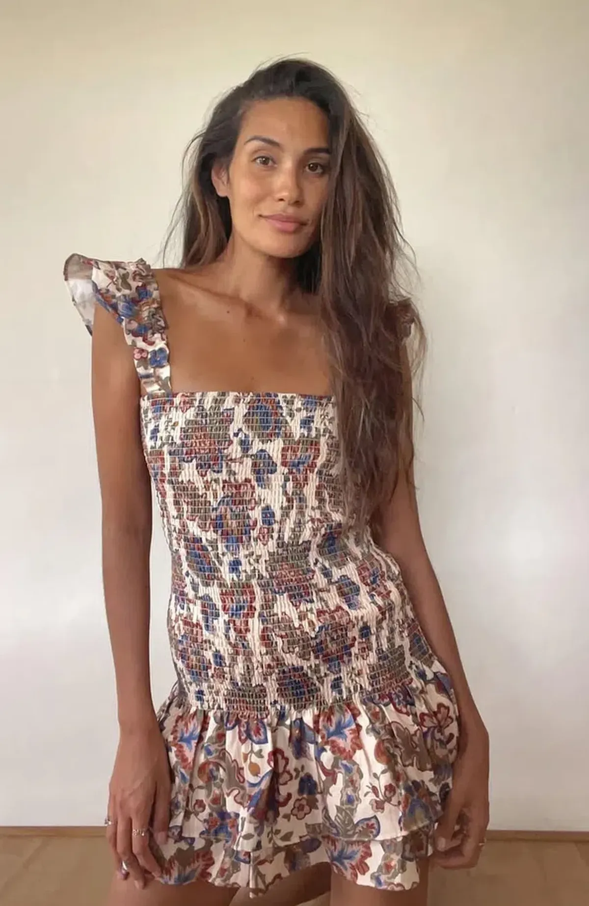 Sir the Label Bettina Shirred Mini Dress- Size 3 (10-12) - Image 1