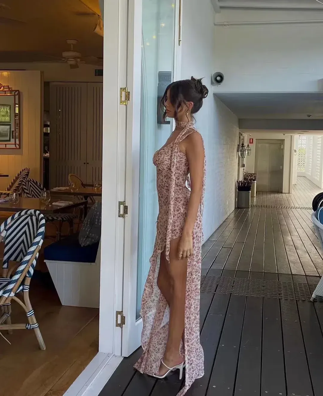 Arcina Ori Amelie Dress In Floral Pink Size 10/ M for rent on The Volte - main image