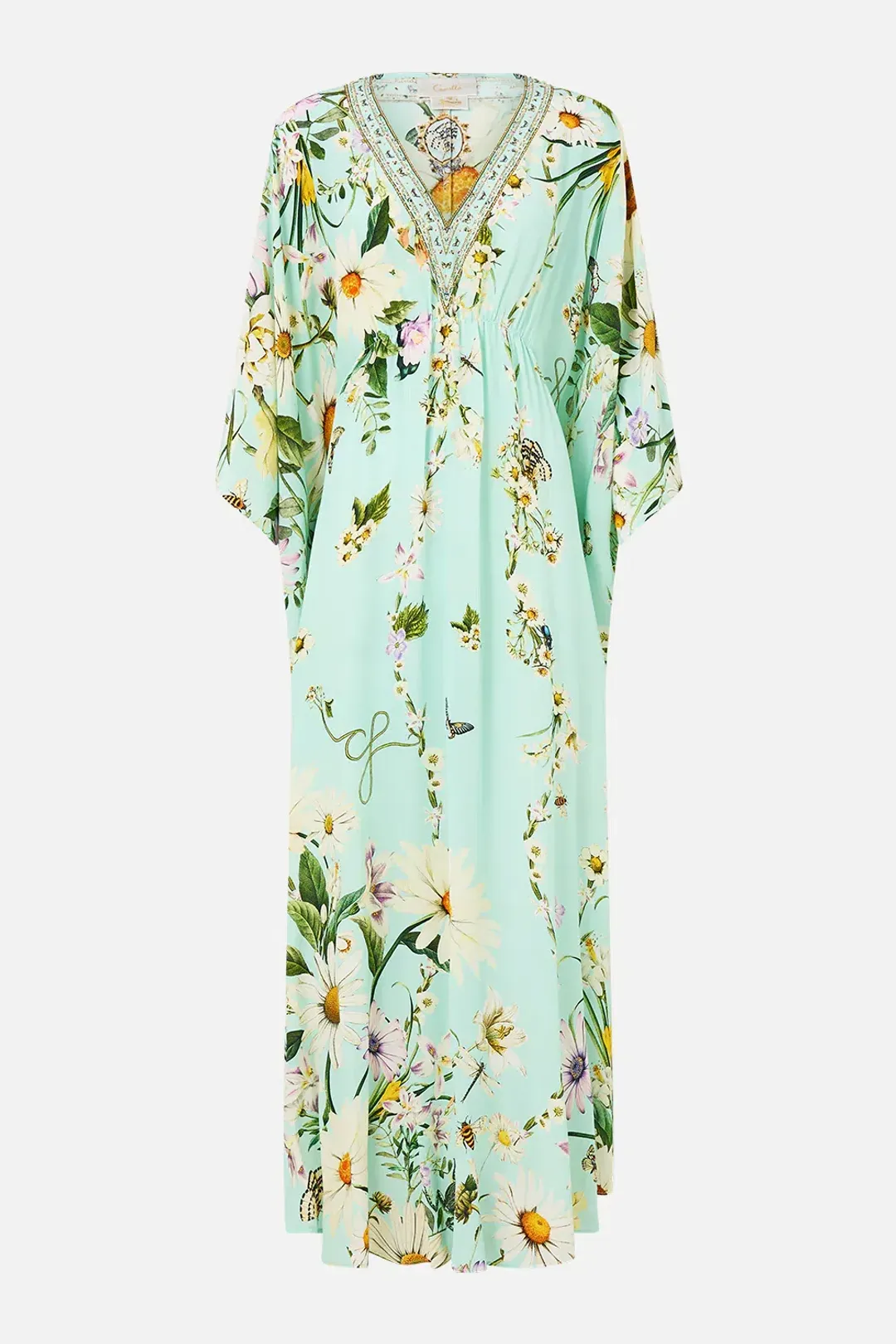Camilla Gathered Waist Kaftan Floral Freefall size OS for rent on The Volte - main image