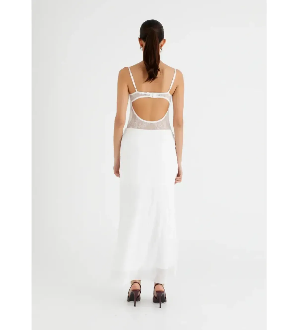 BENNIBENNI GABRIEL MAXI DRESS WHITE SIZE AU 6 - Image 5