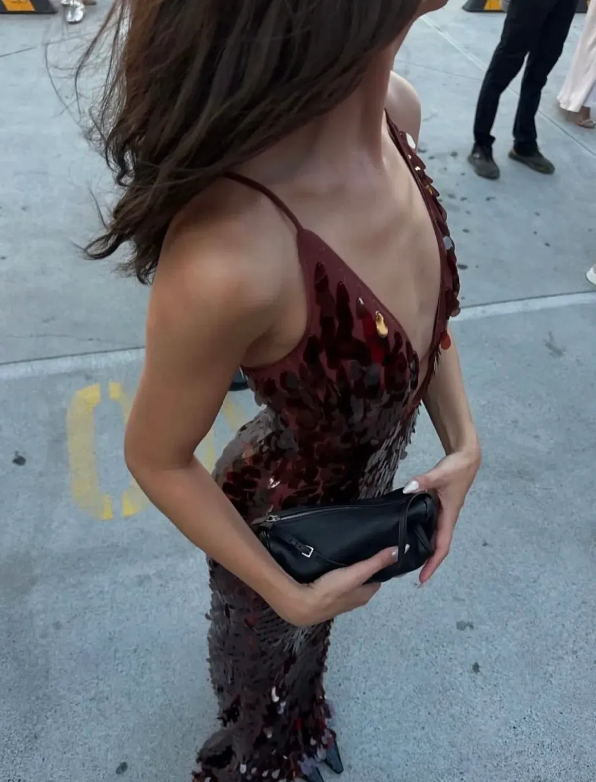 MISHA THE SAPPHIRE SEQUIN MAXI DRESS FIG in XS / AU 6 - Image 3