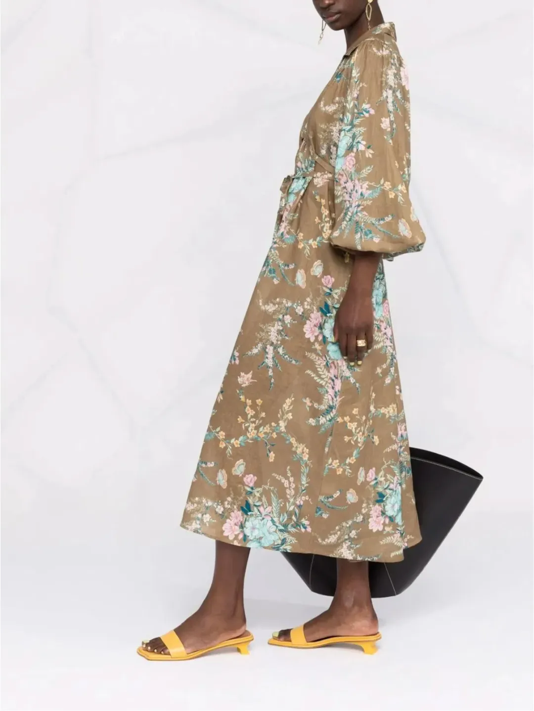 Zimmermann CASSIA WRAP TIE MIDI DRESS size 4 / AU16 for rent on The Volte - main image