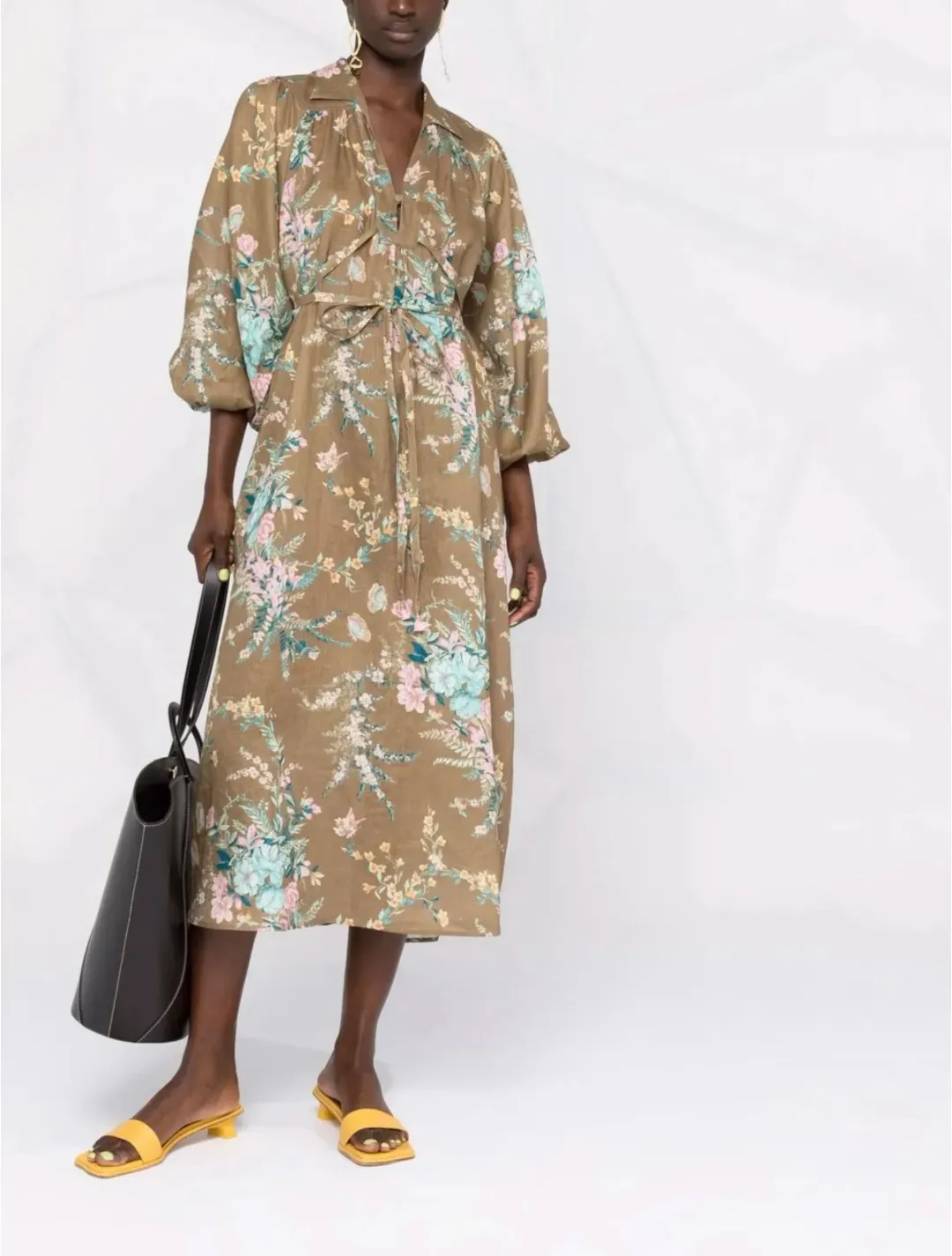 Zimmermann CASSIA WRAP TIE MIDI DRESS size 4 / AU16 for rent on The Volte - main image