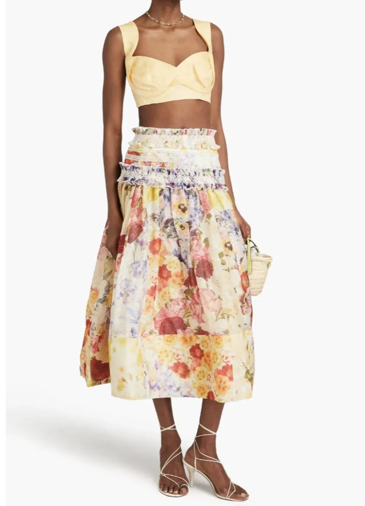Zimmerman Floral Wonderland Midi Skirt - Size 10 - Image 1