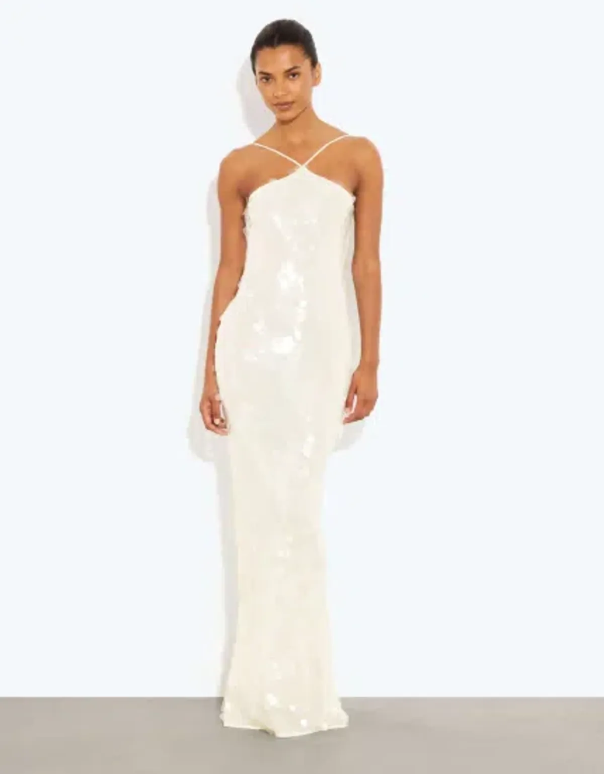 Rat & Boa White Emmanuella Maxi Sequin Dress - 12 - Image 1