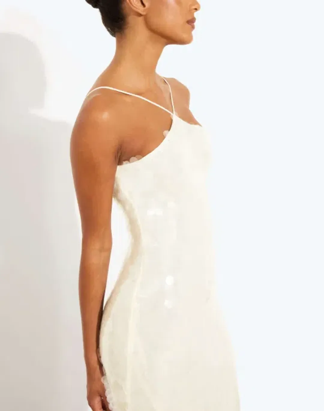 Rat & Boa White Emmanuella Maxi Sequin Dress - 12 for rent on The Volte - main image