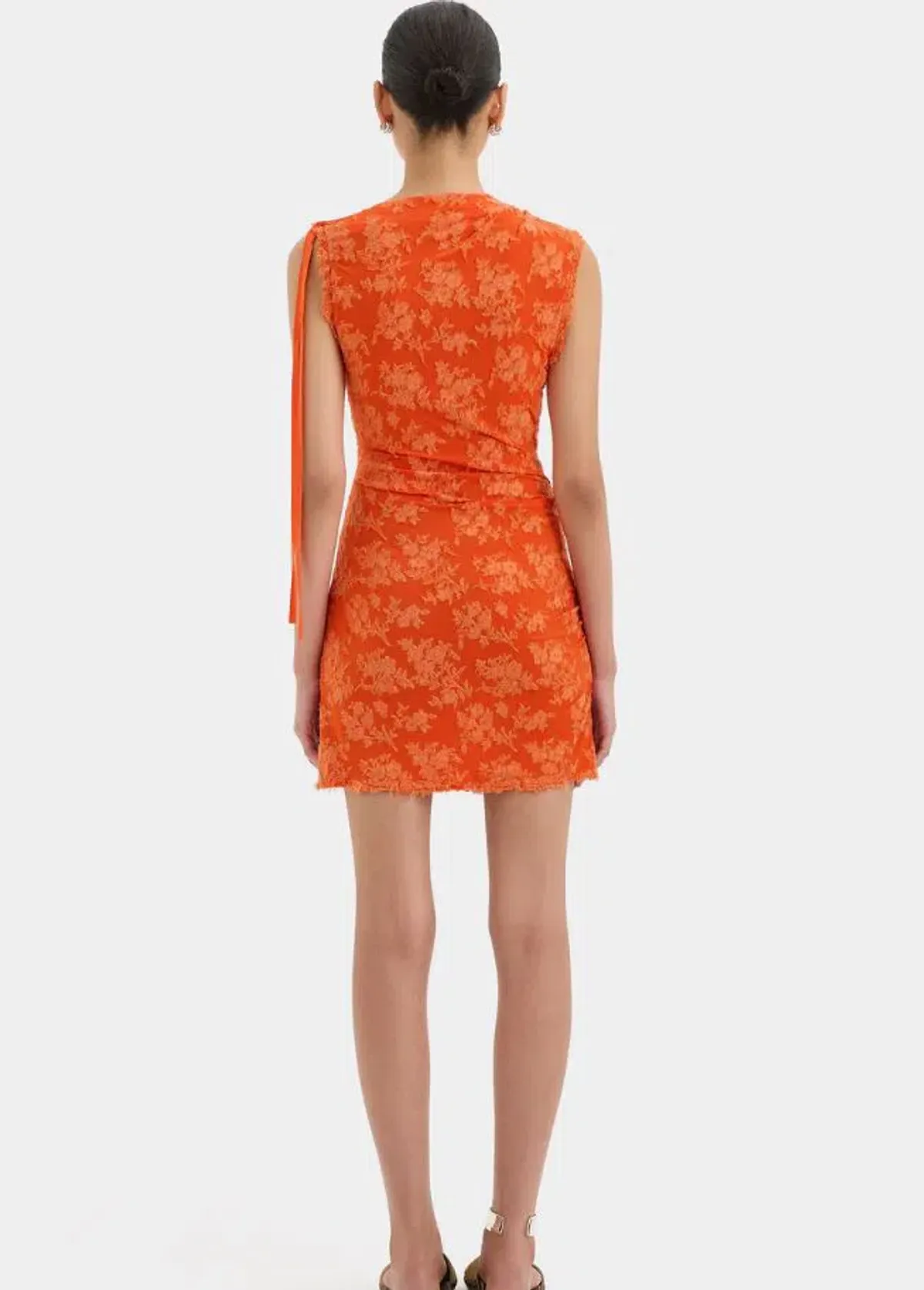 Sir Blanca Mini Dress in Tangerine Size 0/6 - Image 2