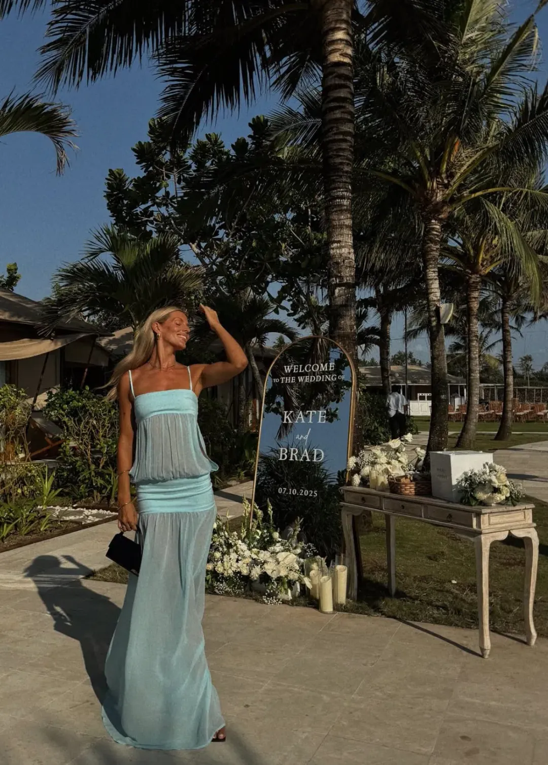 Ance Gria Romeo Gown in Aqua Blue size S / 8 AU for rent on The Volte - main image