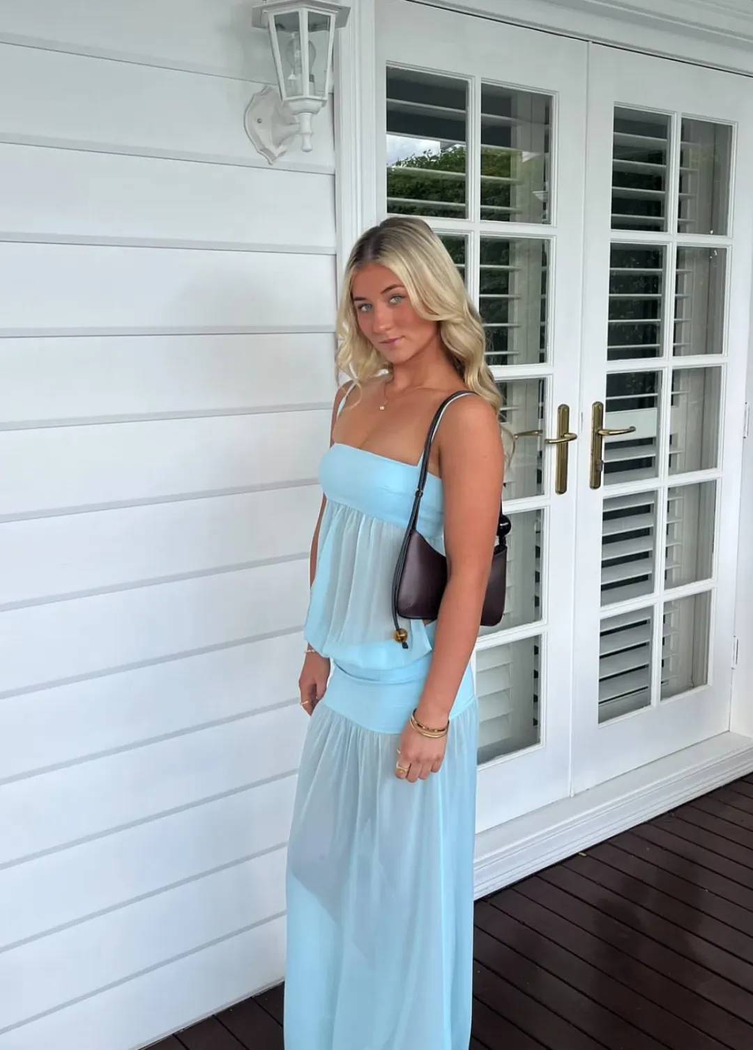 Ance Gria Romeo Gown in Aqua Blue size S / 8 AU for rent on The Volte - main image