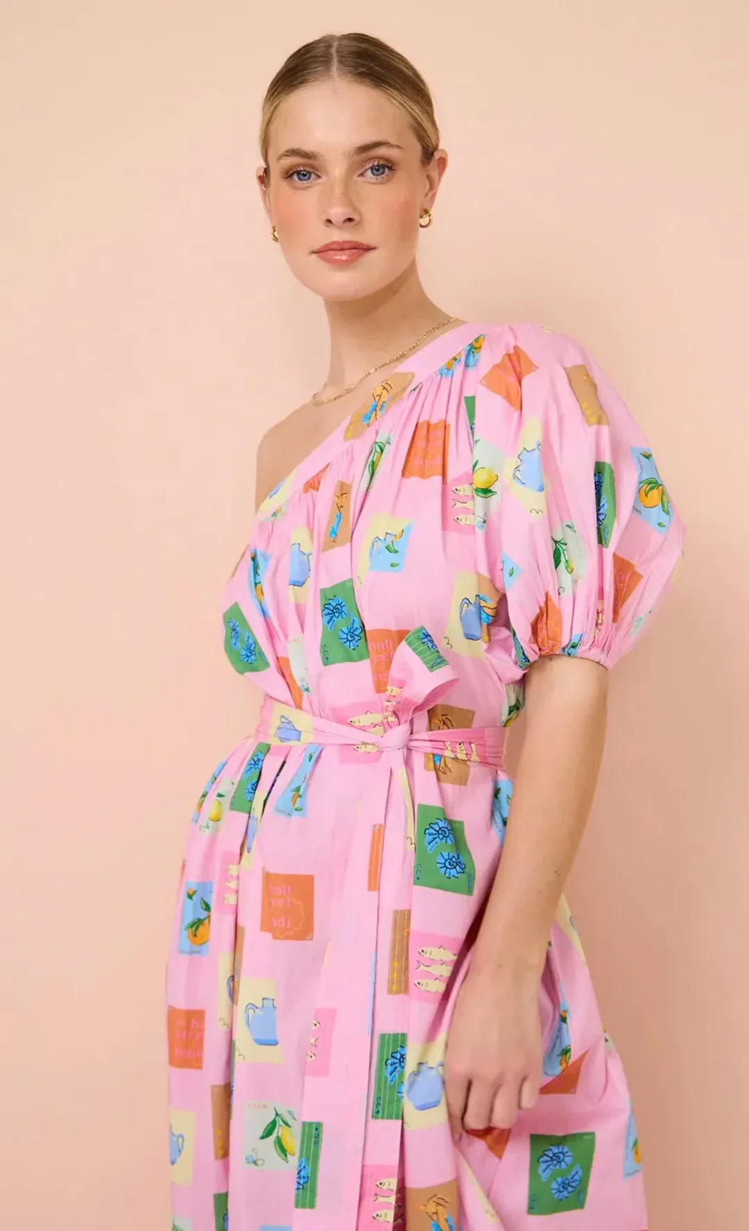 Palm Noosa Lotus Maxi Dress In Pink Emblem Size 10 for rent on The Volte - main image