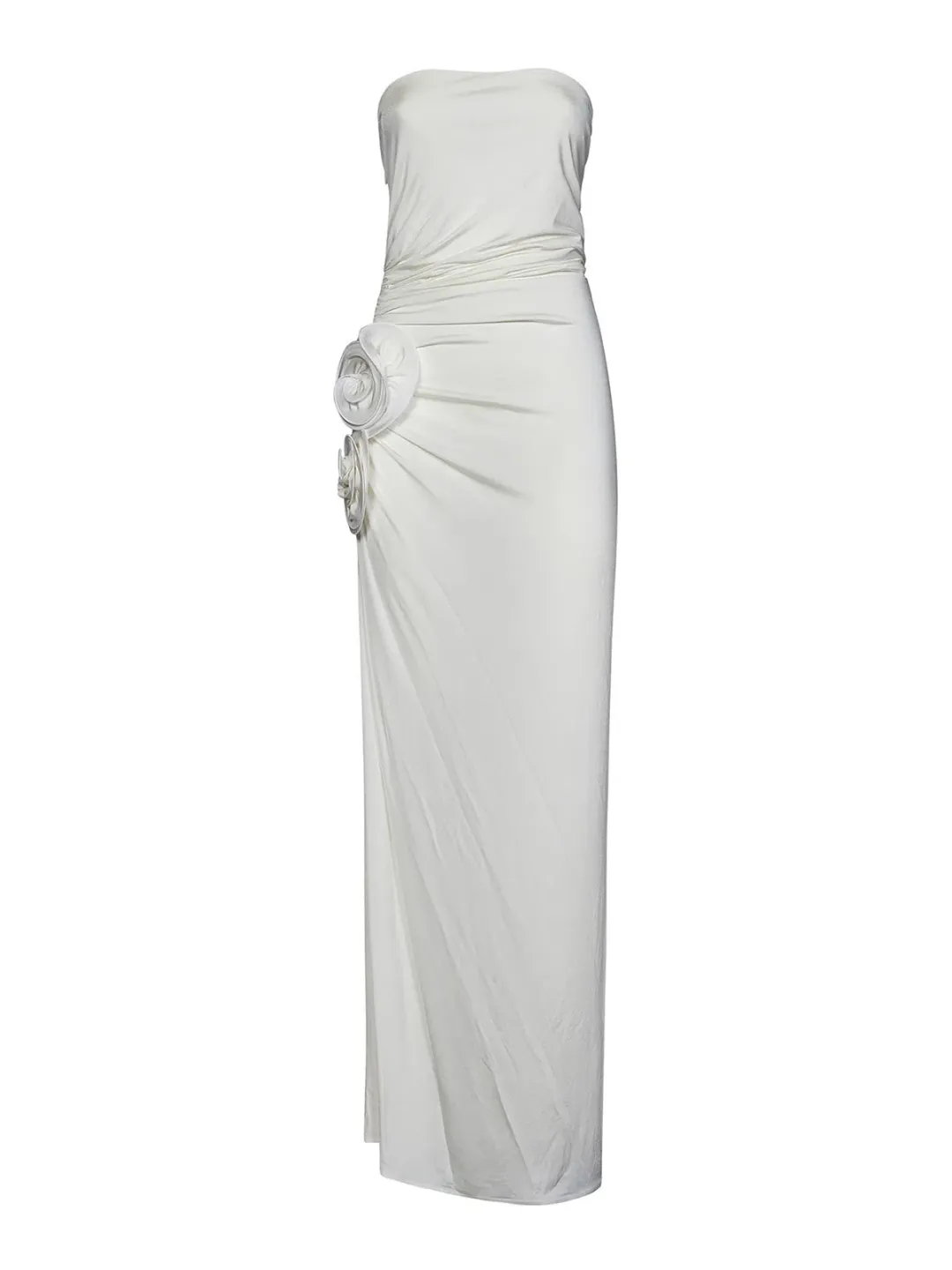 Magda Butrym White Strapless Maxi Dress for rent on The Volte - main image