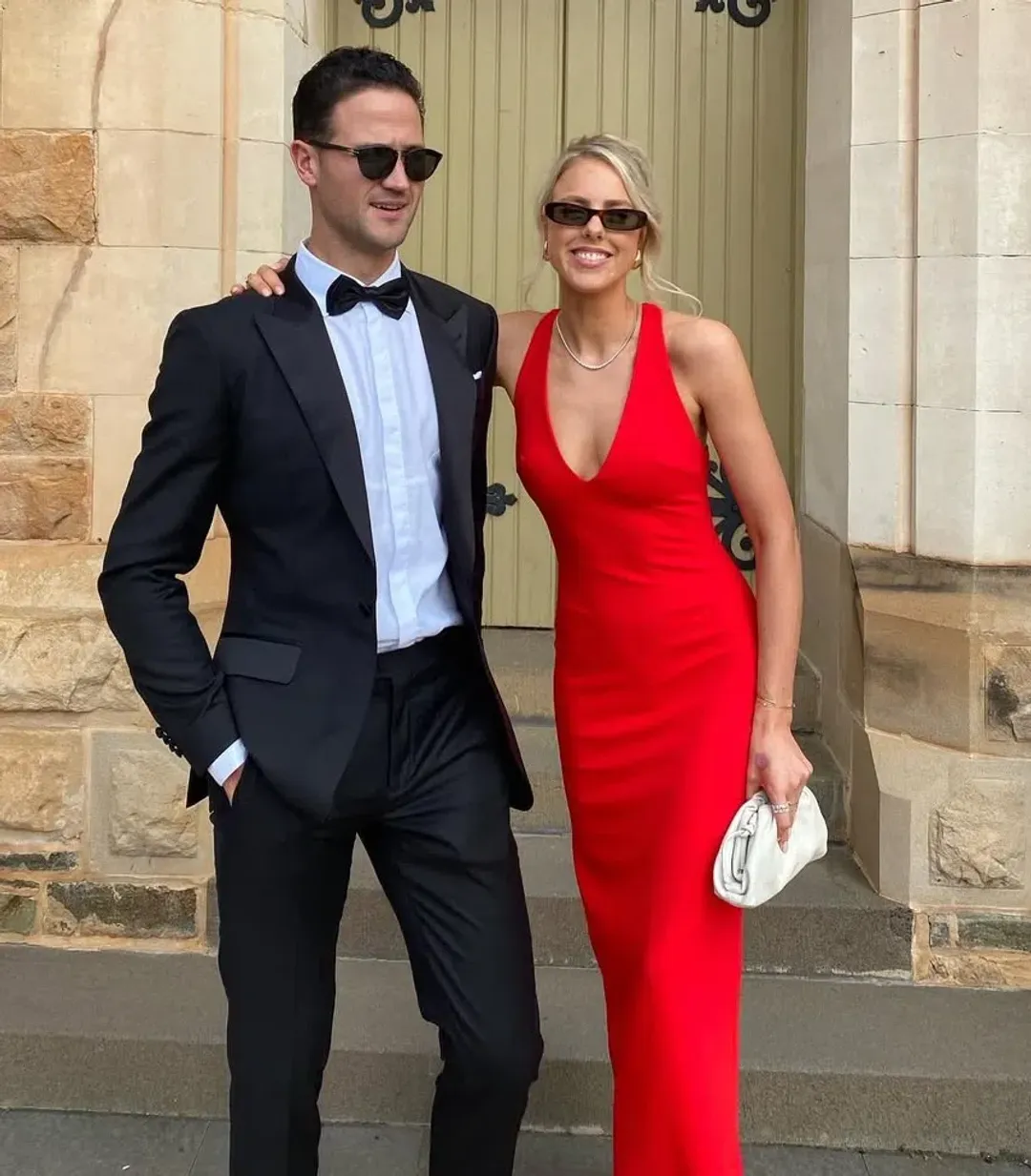 Effie Kats Eiza Gown in Cherry Red S for rent on The Volte - main image