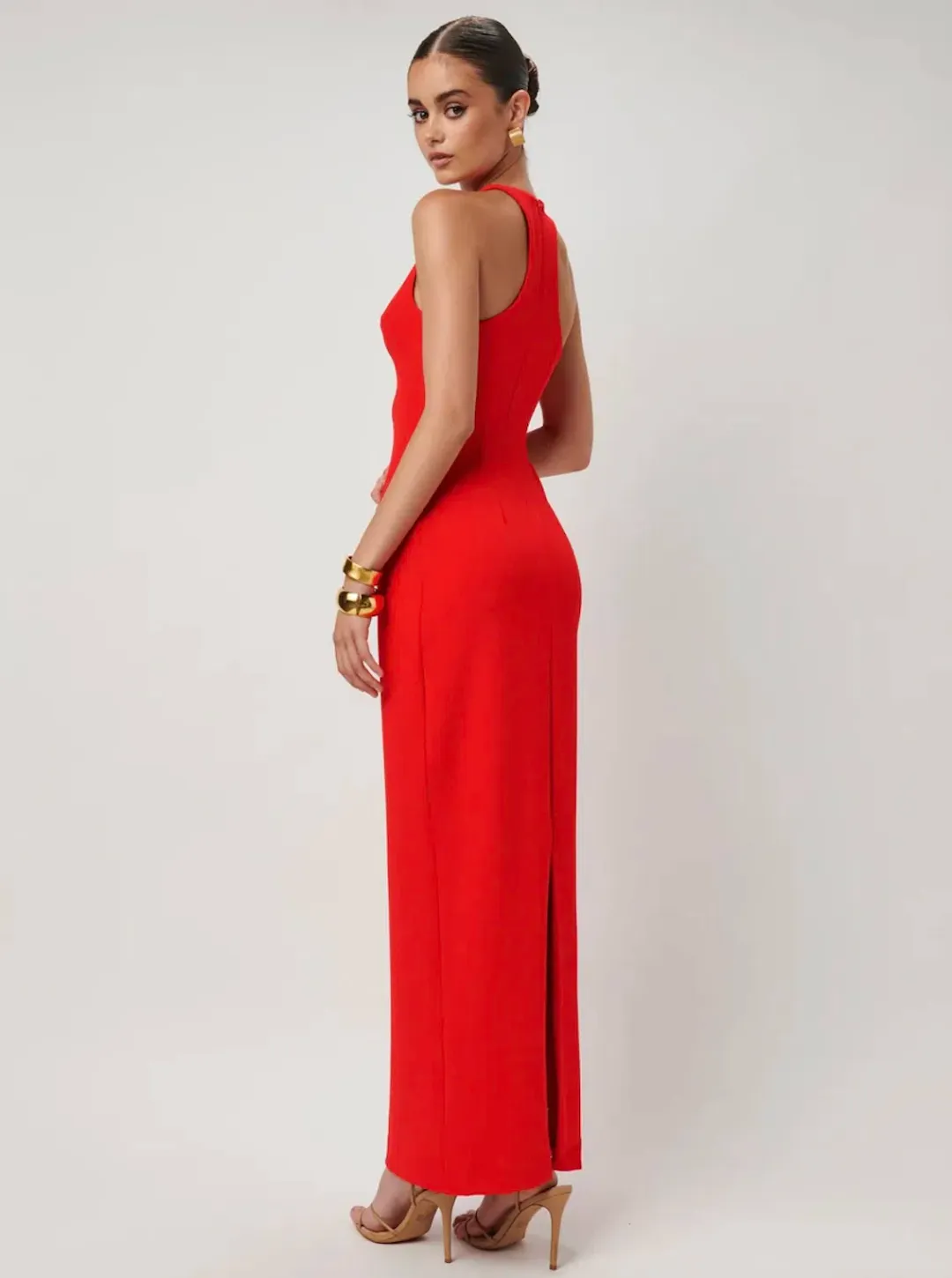 Effie Kats Eiza Gown in Cherry Red S for rent on The Volte - main image