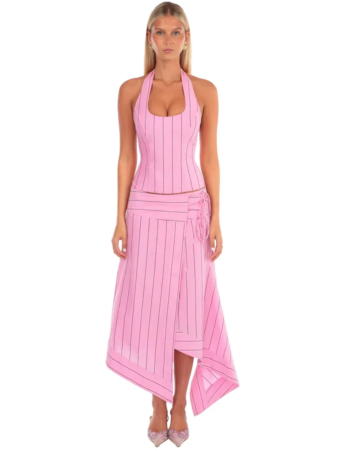 I am delilah, Sabrina Corset & skirt, Pink, Size 8 for rent on The Volte - main image