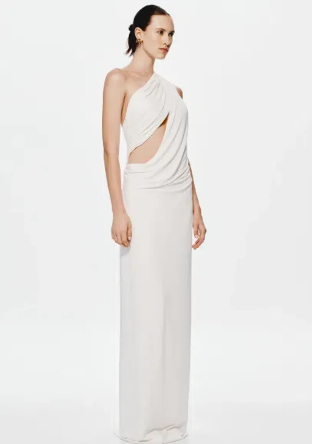 The Solstice Cupro Maxi Dress in Ivory - M for rent on The Volte - main image