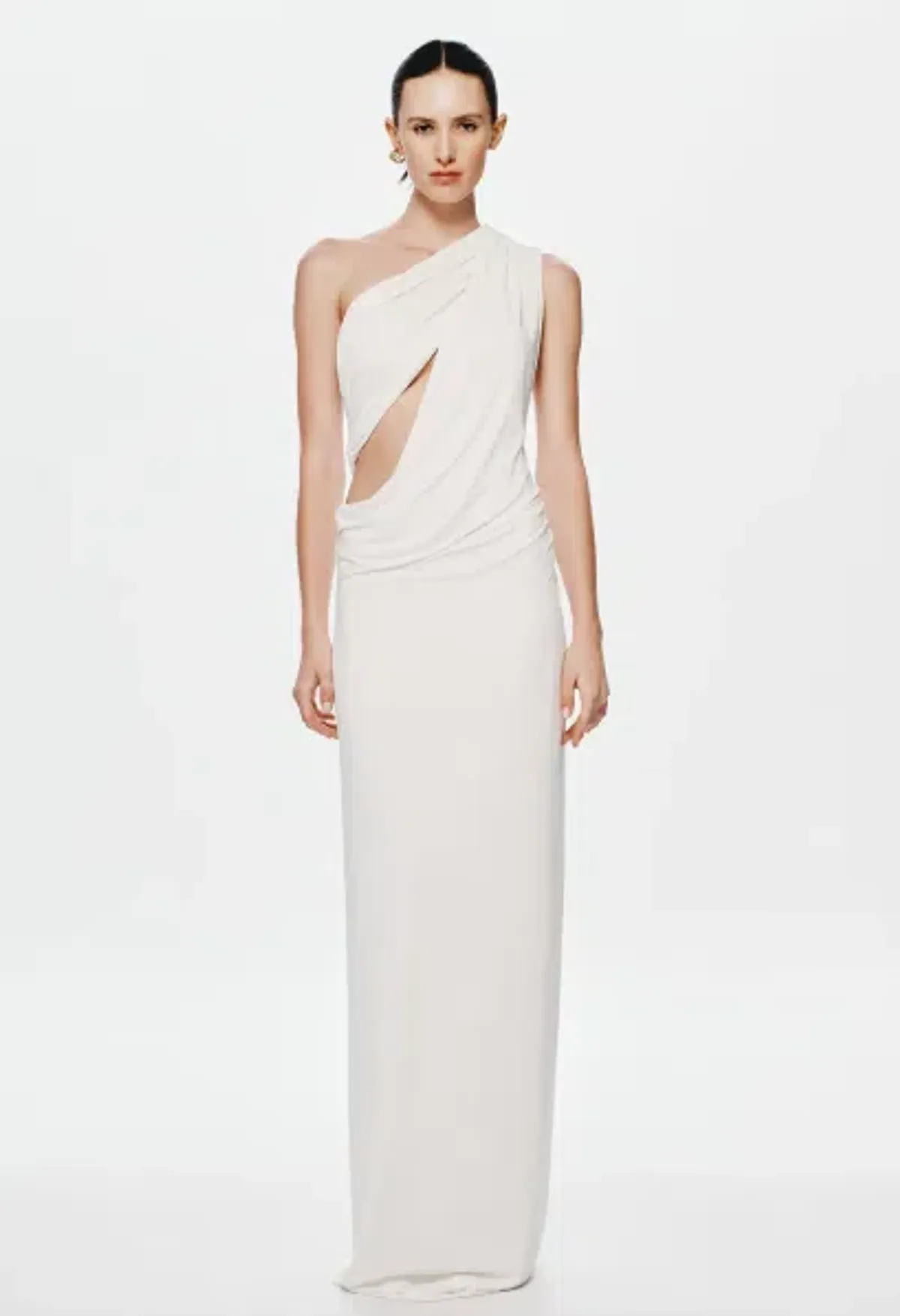 The Solstice Cupro Maxi Dress in Ivory - M - Image 1