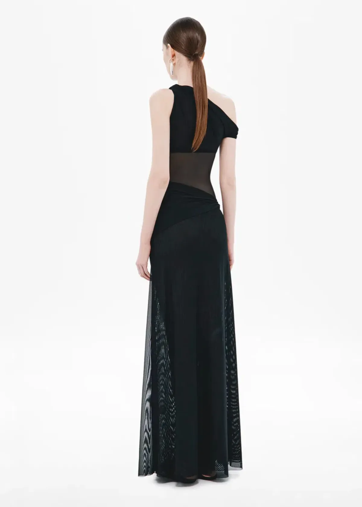 Misha Sisal Mesh Maxi Dress in Black - Image 2