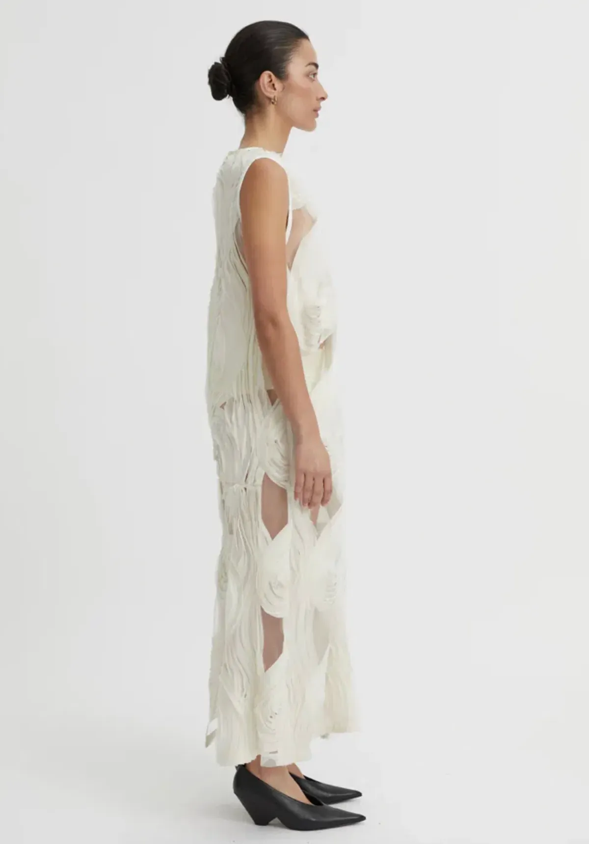 Blanca Delmare Maxi Dress in Ivory Size Large - Image 2