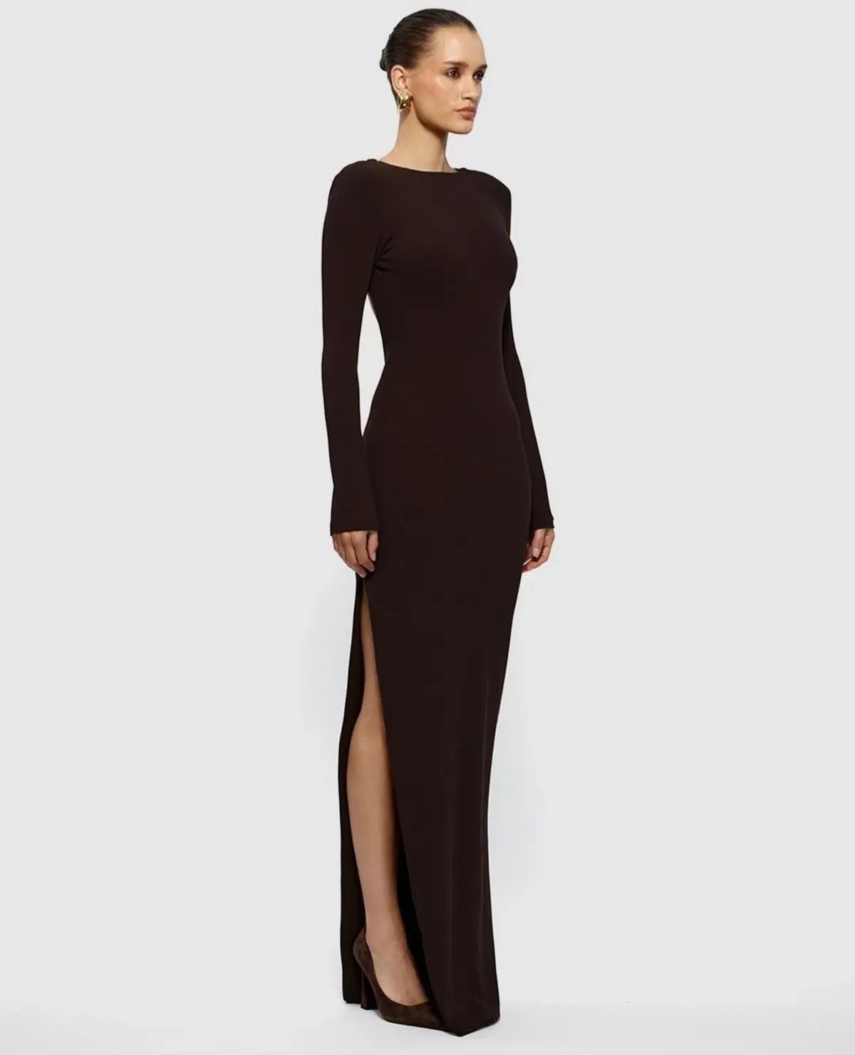 Effie Kats Indie Gown in Coffee size L/AU12 - Image 2