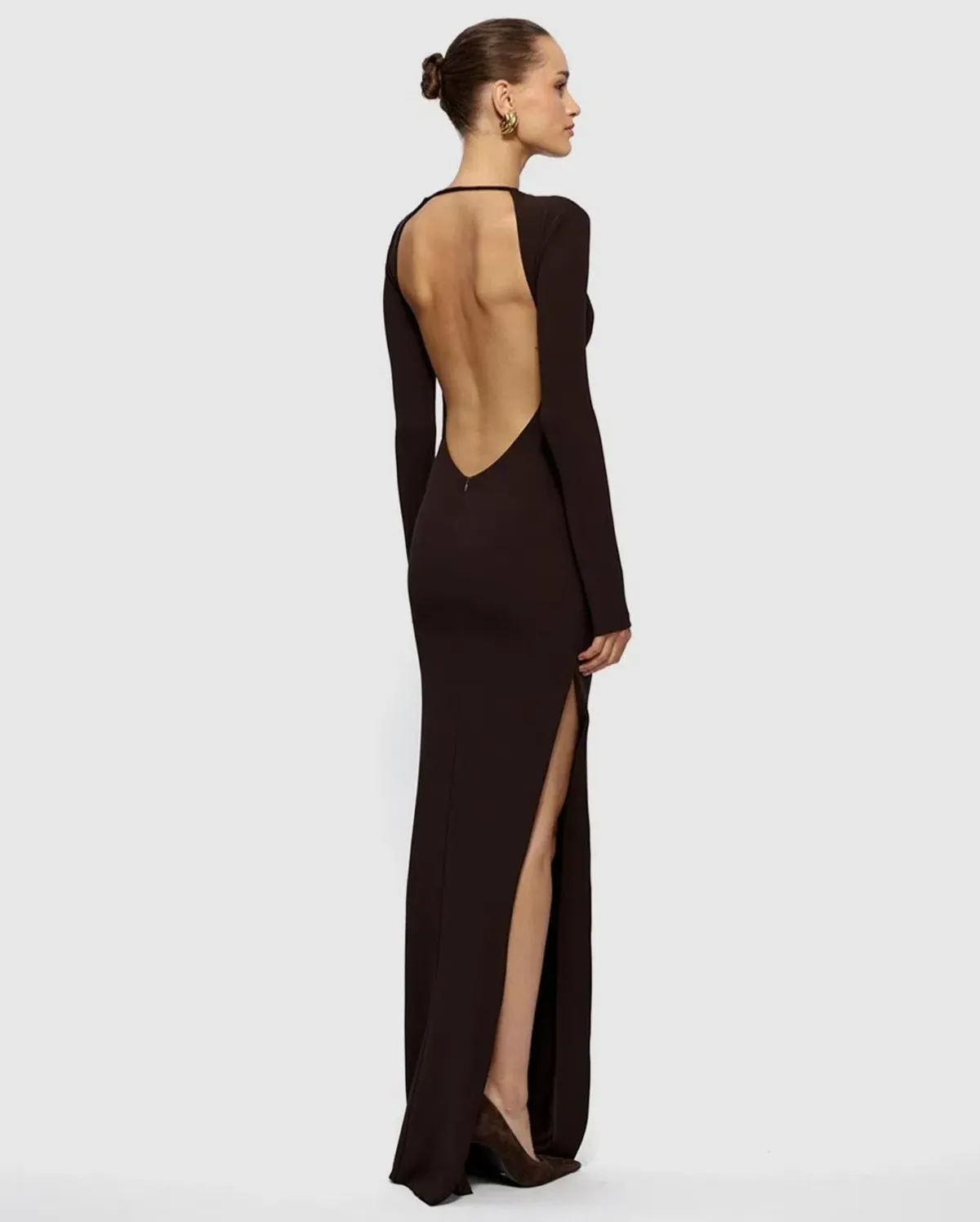 Effie Kats Indie Gown in Coffee size L/AU12 - Image 3