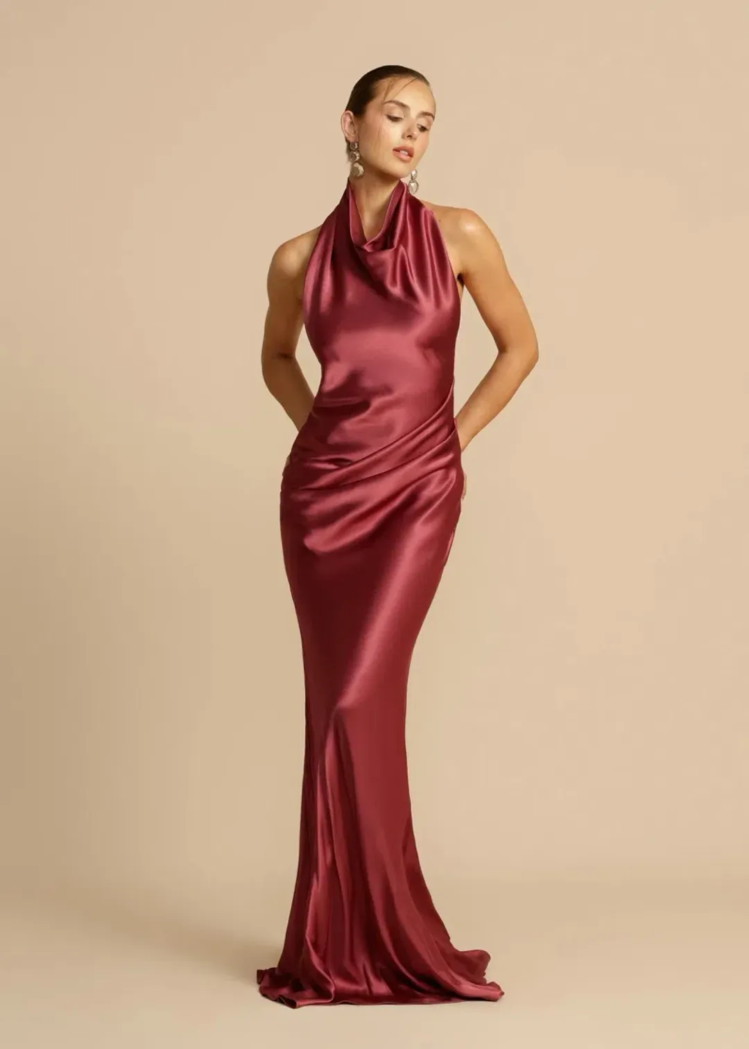 ARCINA ORI GAIA DRESS PLUM SIZE 8 (S) for rent on The Volte - main image