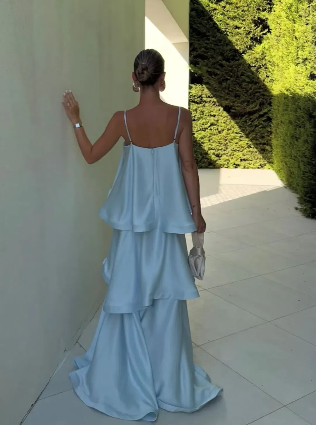 Elliatt Tilly Tiered Maxi Dress size XL / 14 BLUE for rent on The Volte - main image