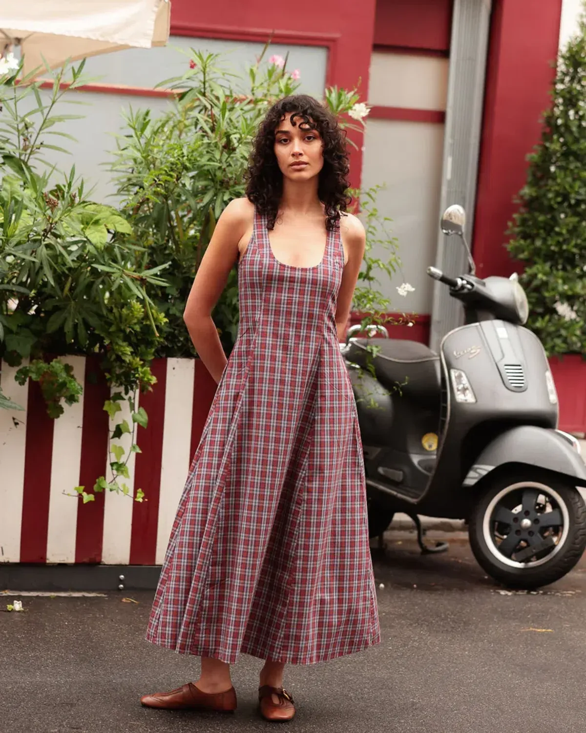 Katherina Lou Annabel Maxi Cherry Plaid - Image 1