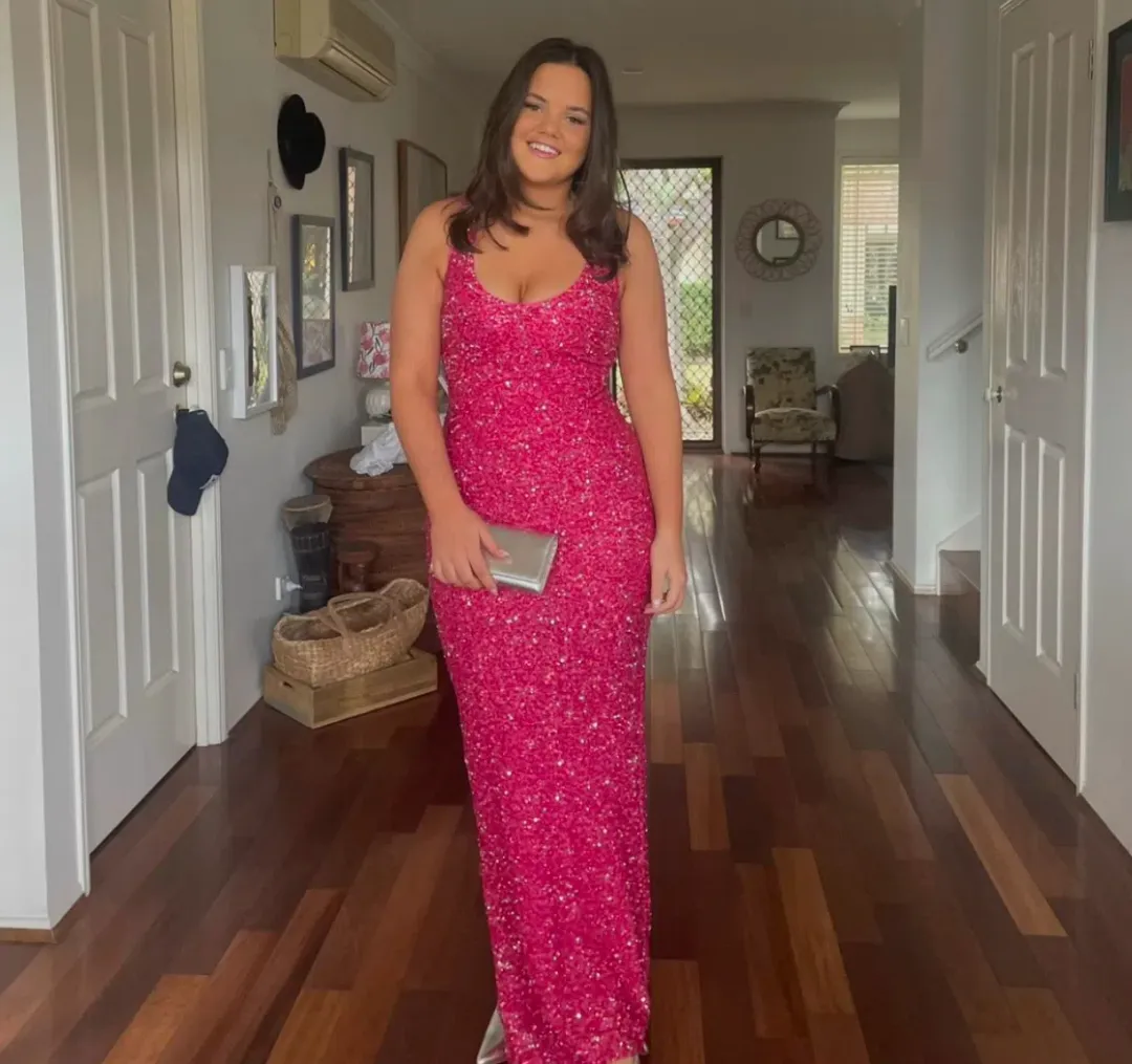 Janhvi Gown Pink Size 10 for rent on The Volte - main image