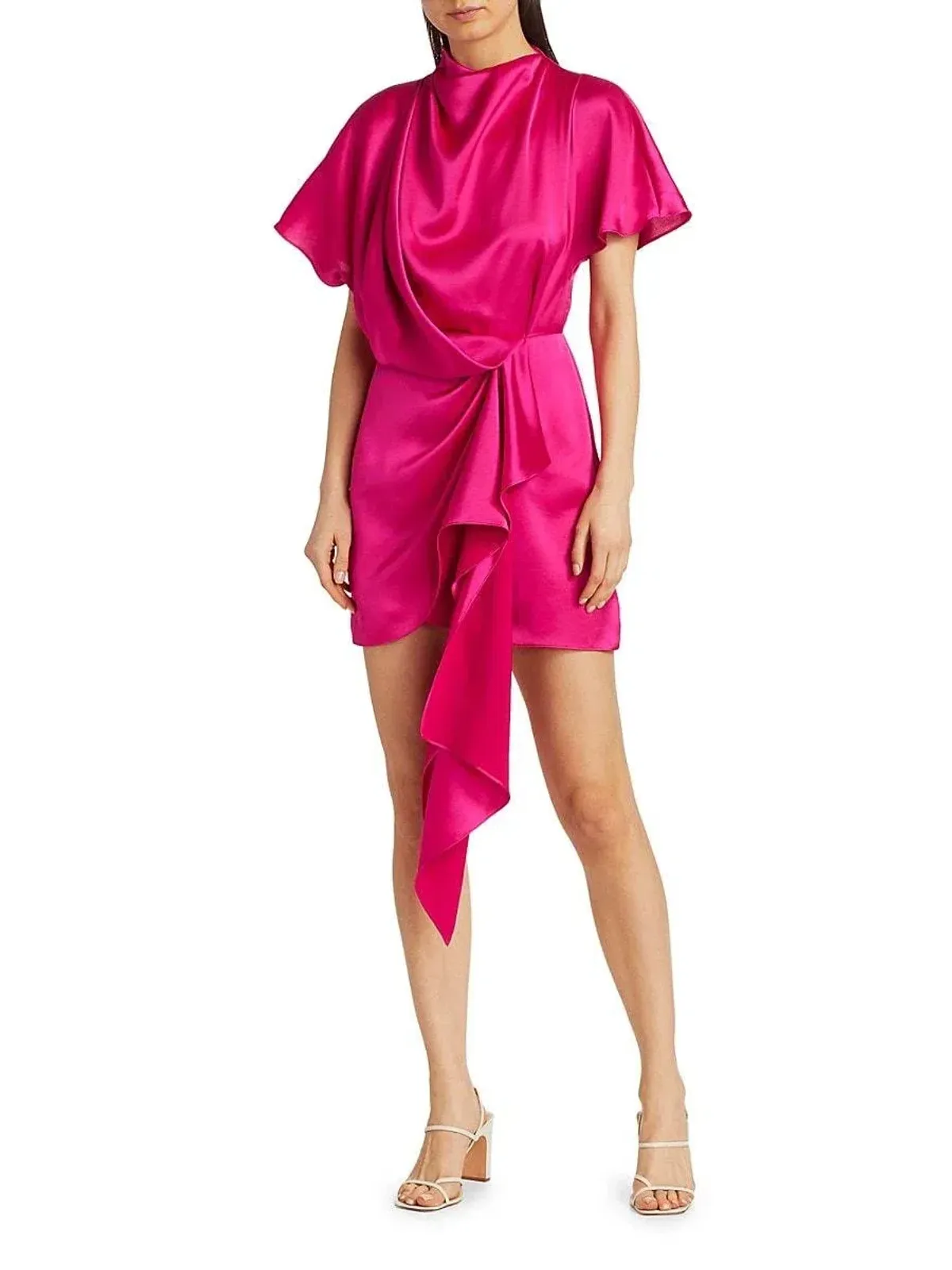 Acler Lochner Mini Dress Fuchsia Pink Size 10 - Image 1