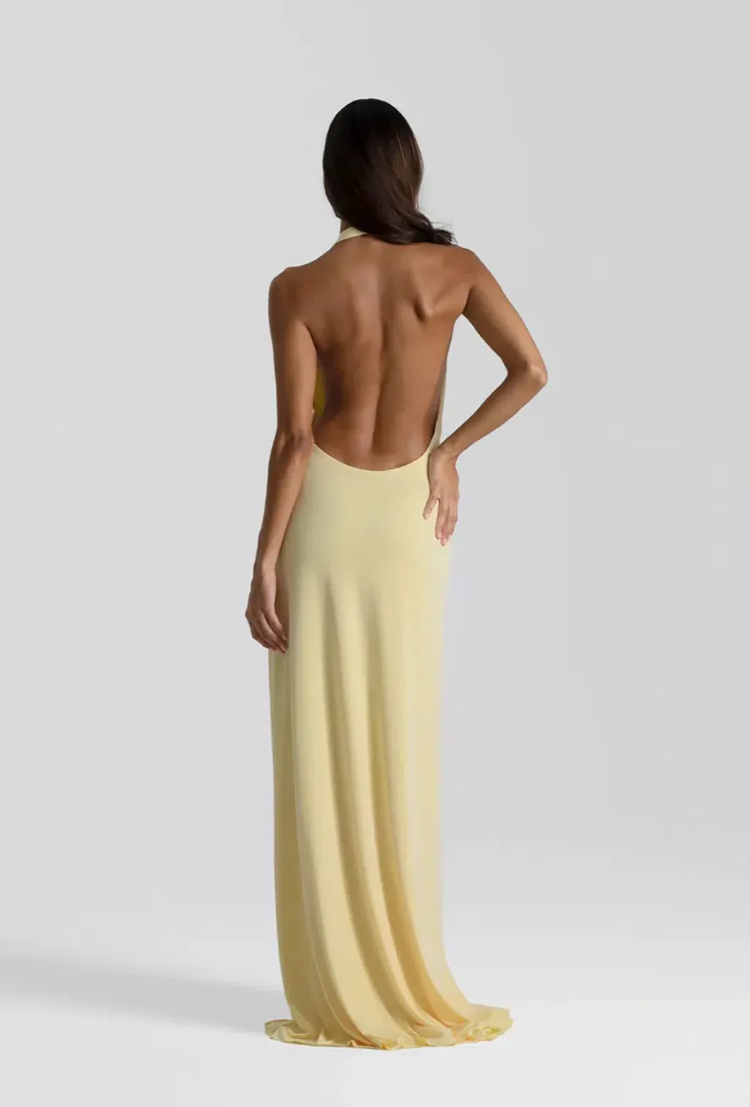 Natalie Rolt Winona Gown in Lemon Size 3 / AU 12 for rent on The Volte - main image