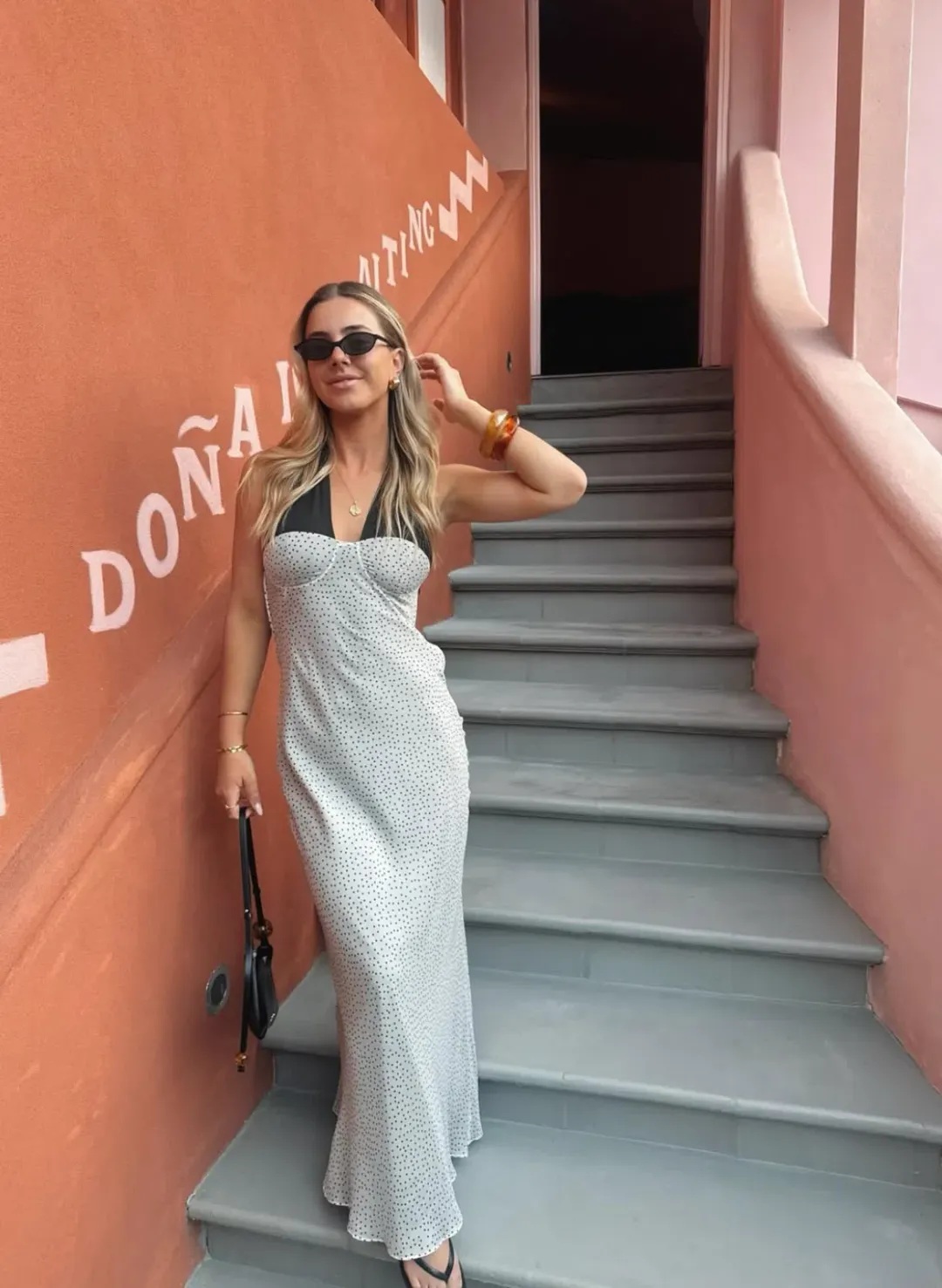 SIR the label Lisander Halter Dress Polka Dot Size 1 for rent on The Volte - main image