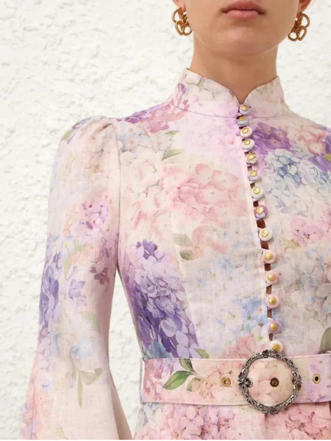 Zimmermann Dawning buttoned midi dress size 2 for rent on The Volte - main image