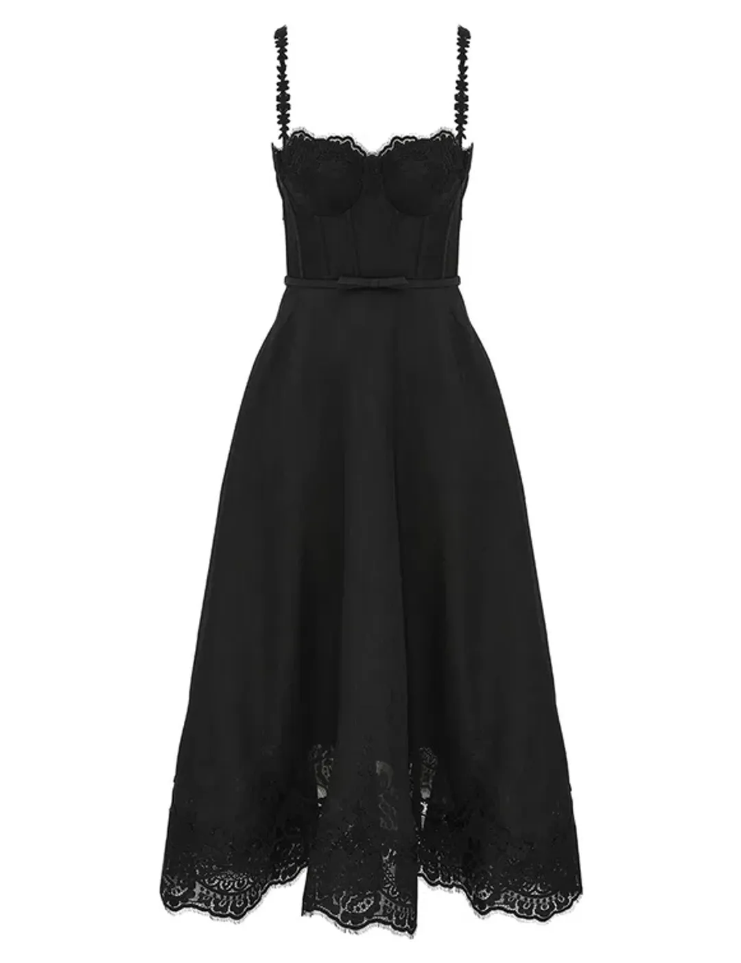 Zimmermann Hypnotic Lace Trim Gown Black Size 3 for rent on The Volte - main image