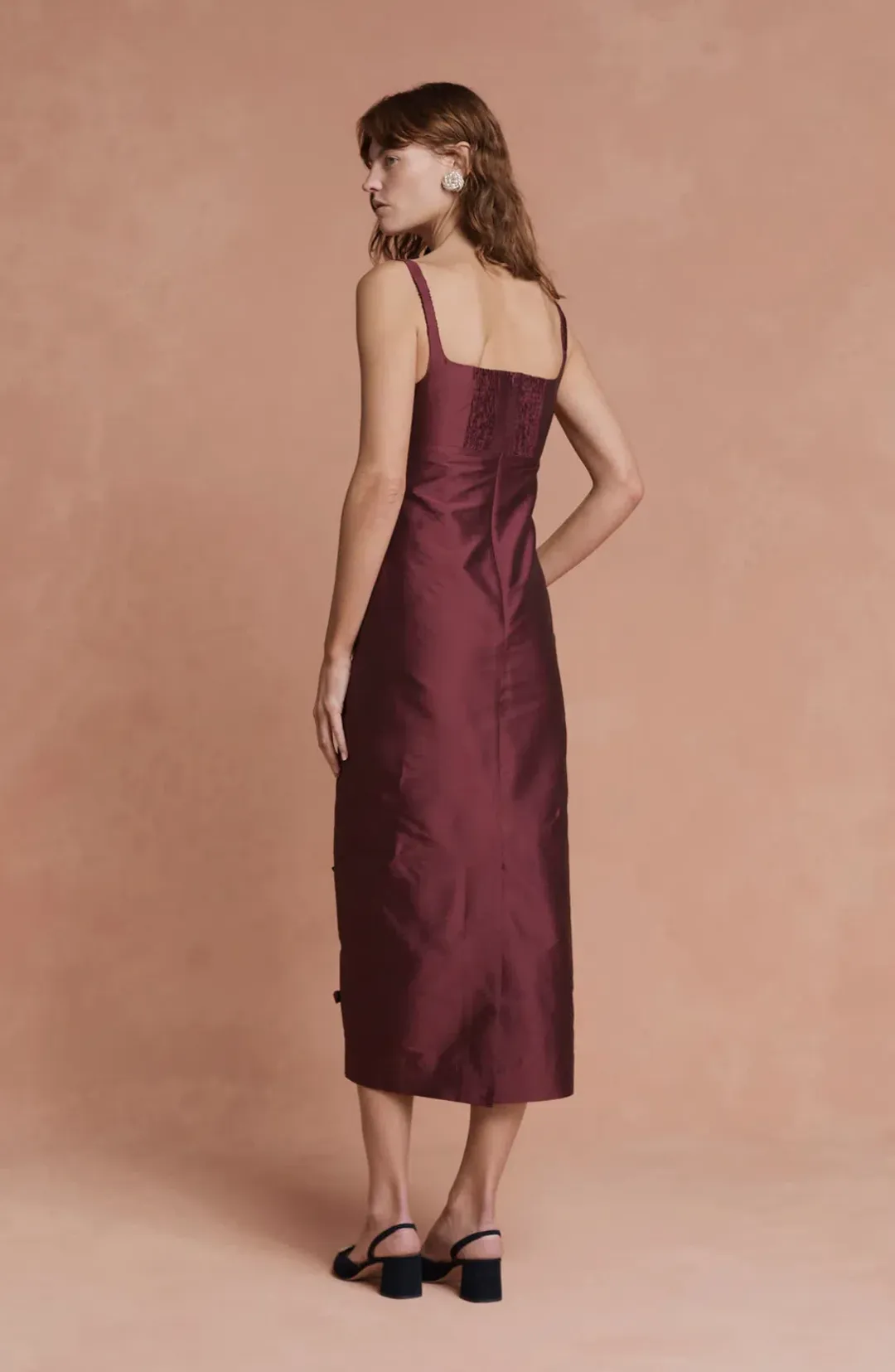 LOVAAN CAMILLA DRESS PLUM 8/10 for rent on The Volte - main image