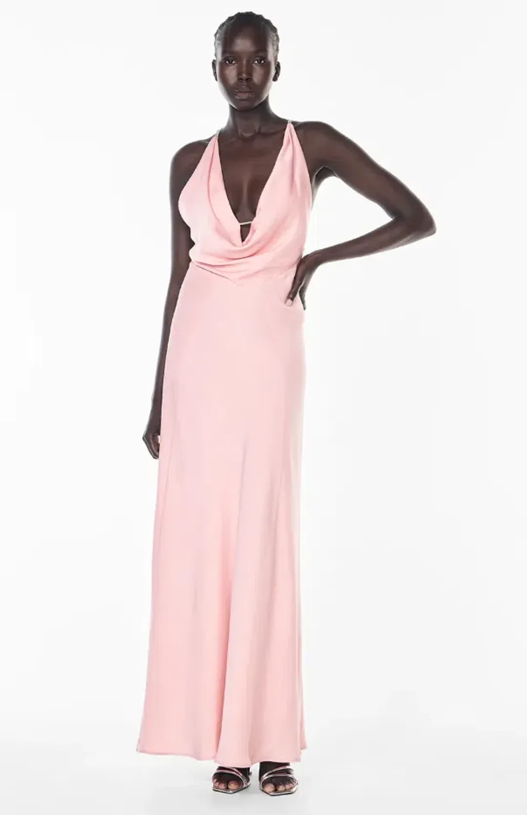 Manning Cartell First Dance Cowl Dress Pastel Pink Size 10 for rent on The Volte - main image