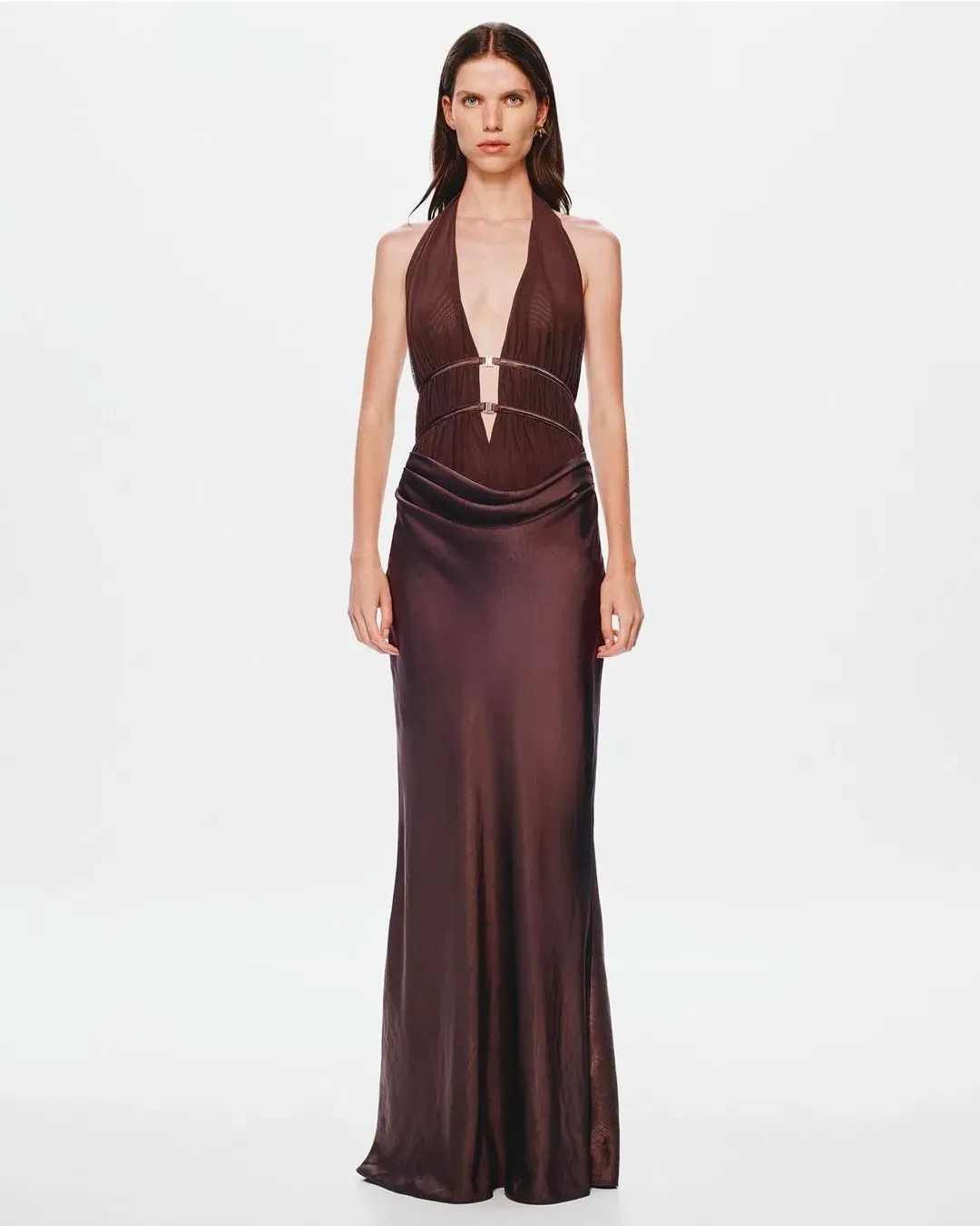 Misha THE 'CELINE' SATIN DRESS for rent on The Volte - main image