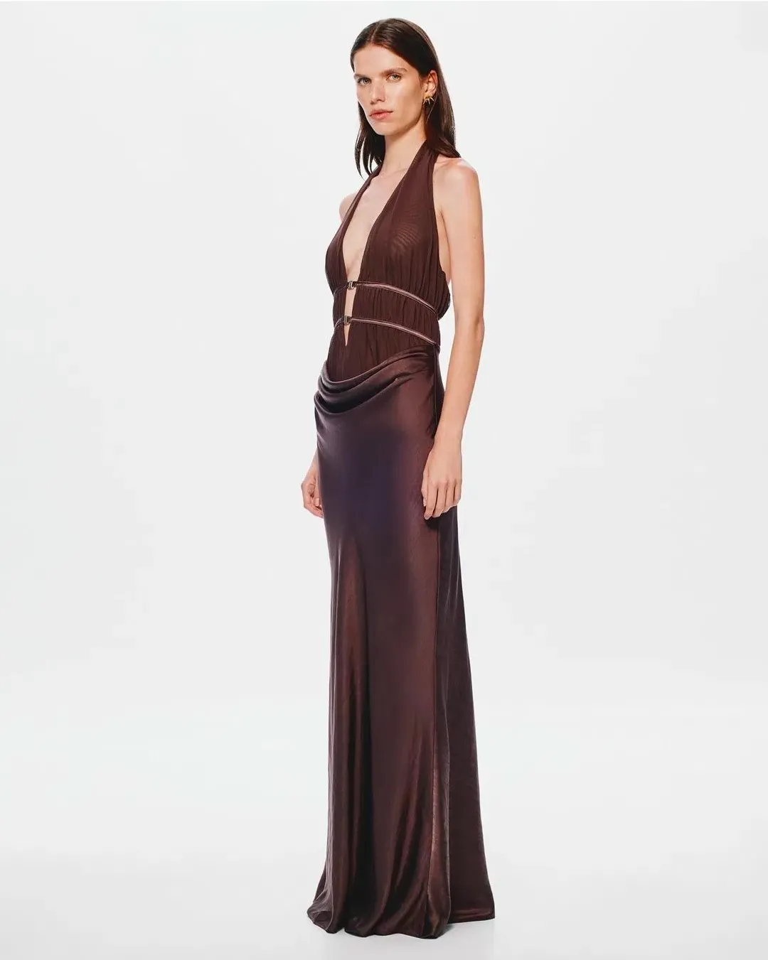 Misha THE 'CELINE' SATIN DRESS for rent on The Volte - main image