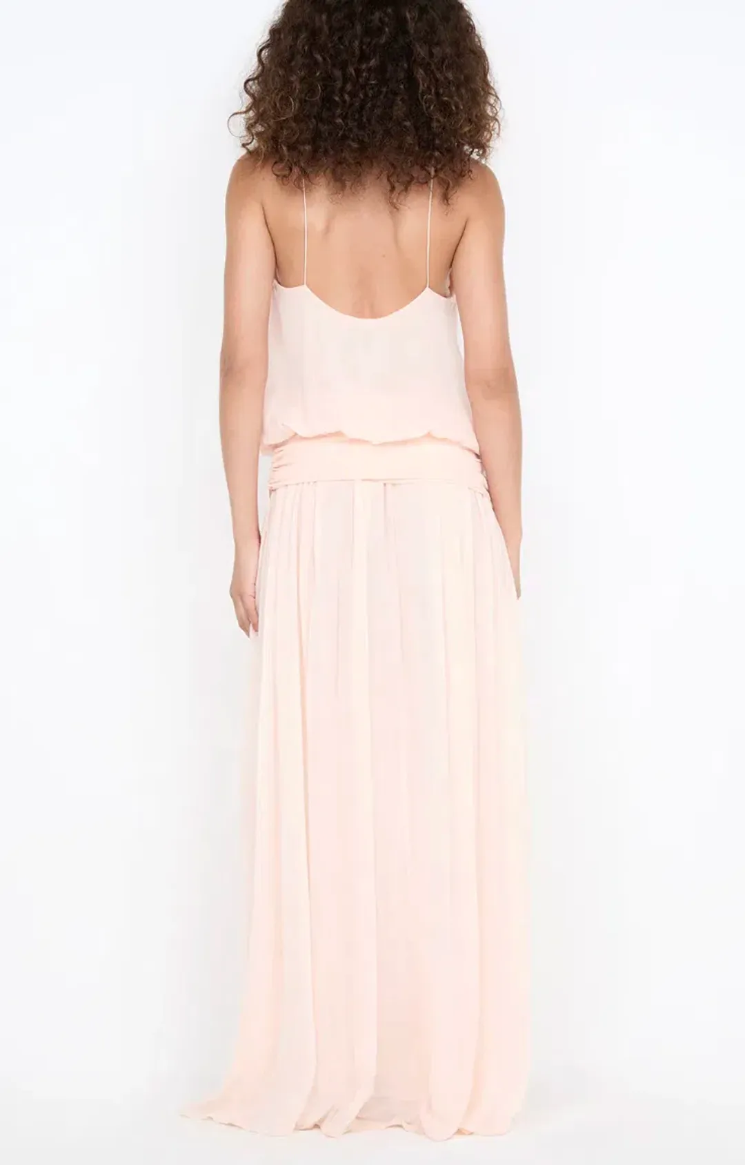 Bec & Bridge, Camille BLOUSON DRESS, Maxi, Peach, size 8 for rent on The Volte - main image