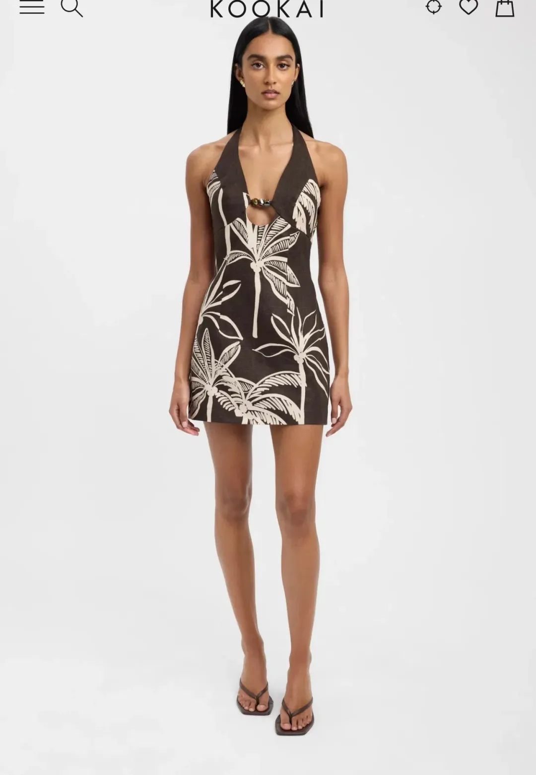 Kookai Palm Springs Bead Mini Dress for rent on The Volte - main image