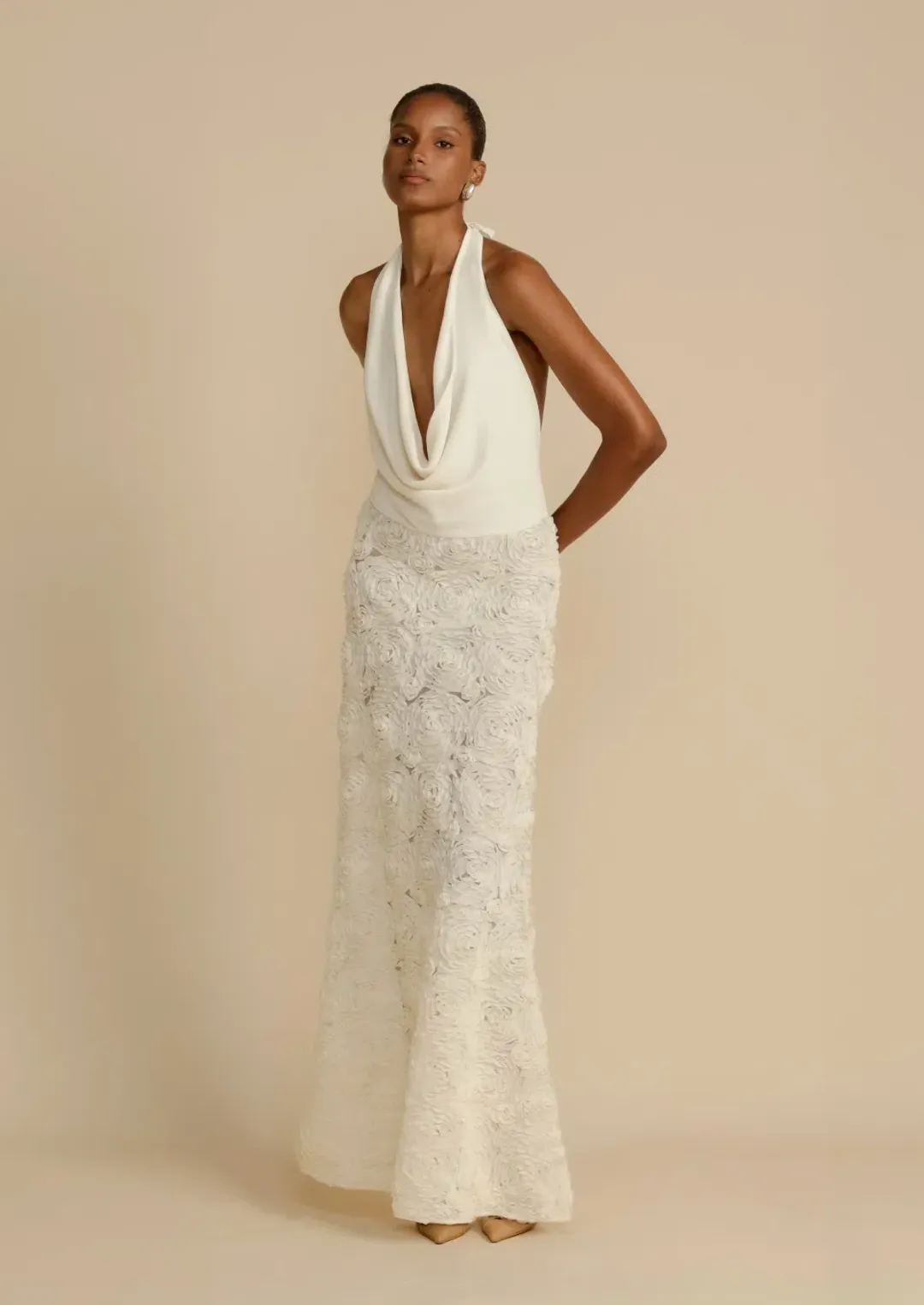 ARCINA ORI ADRIANA DRESS IVORY size M for rent on The Volte - main image