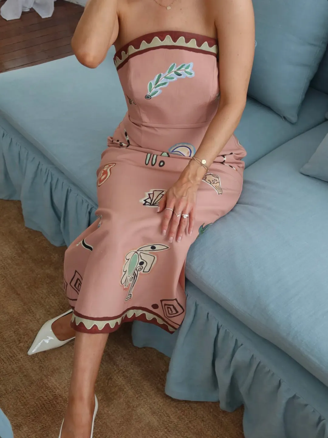 Alemais x La Sirena Exclusive Laurence Midi Dress Size 8 for rent on The Volte - main image